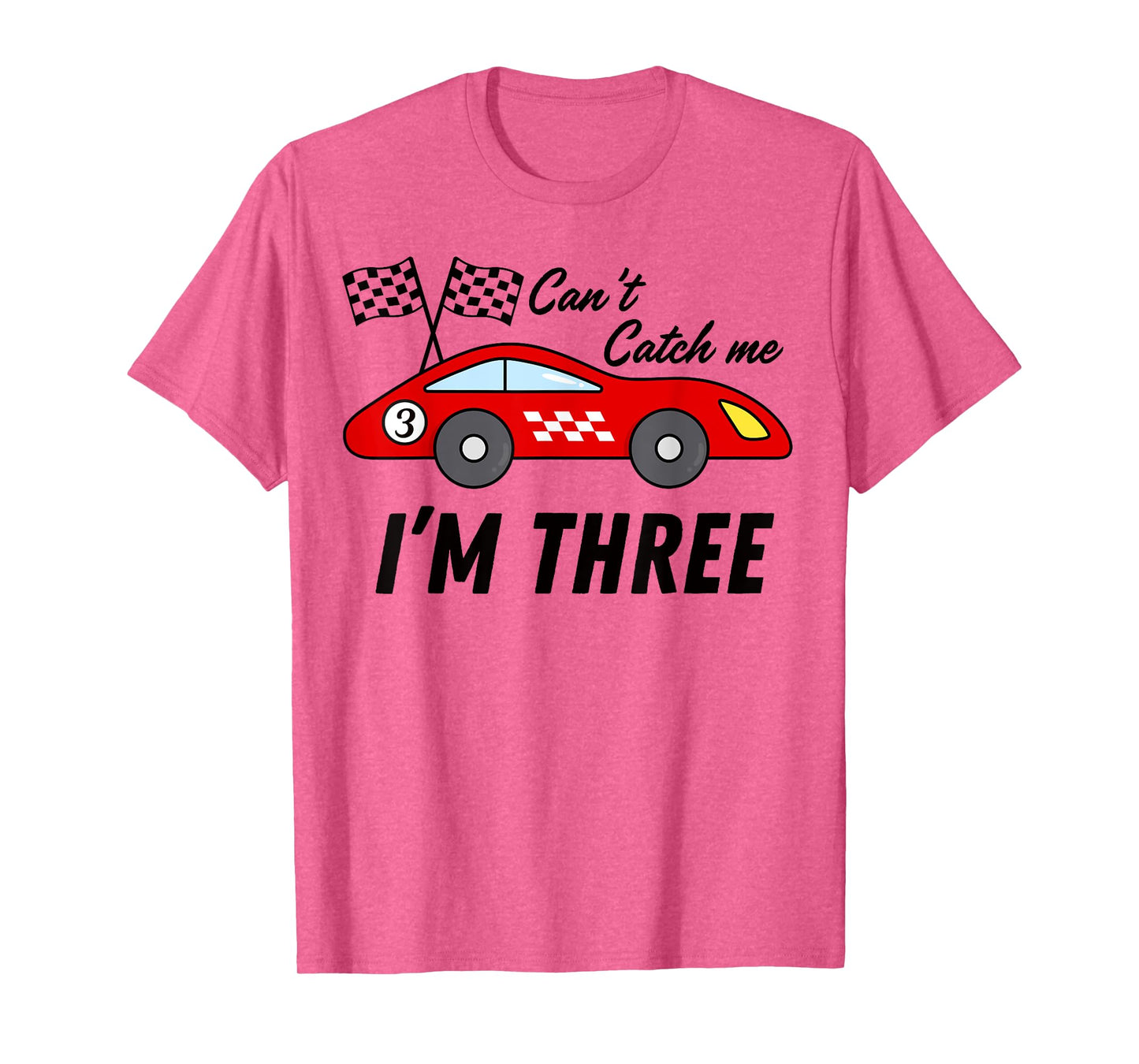 3 Yr old Race Car Exotic Car Birthday cant catch me i'm 3 T-Shirt
