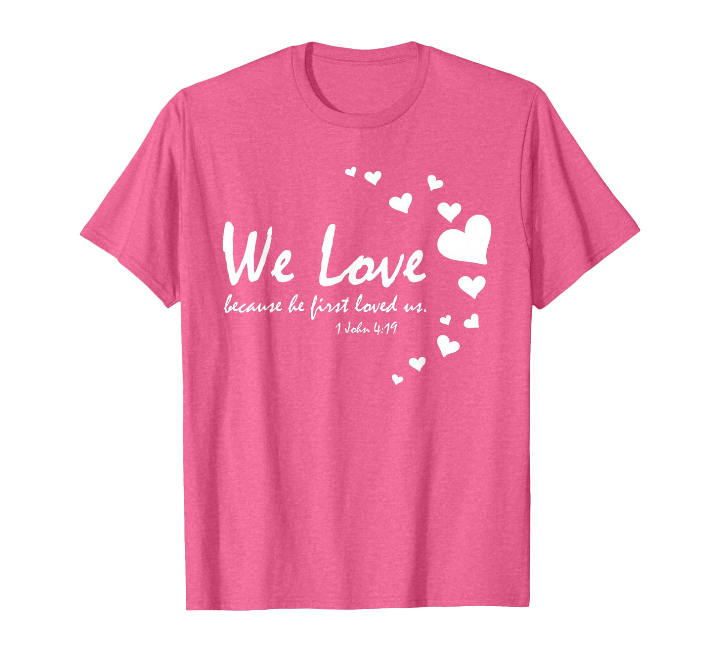 Cute Christian Valentines Day Gifts Women Bible Verse Heart T-Shirt
