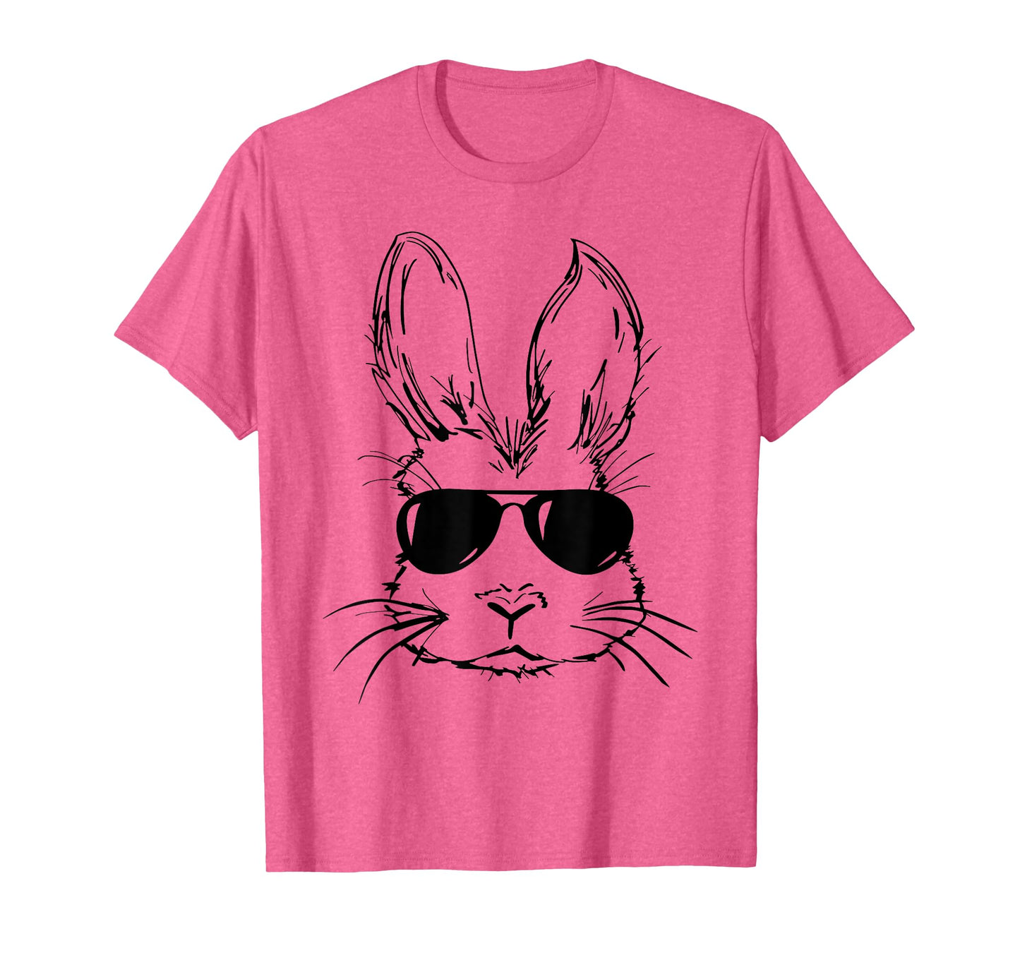 Cute Bunny Rabbit Face Tie Dye Glasses Girl Happy Easter Day T-Shirt
