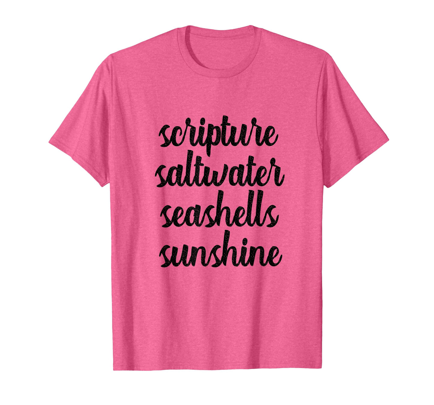 Scripture Saltwater Seashells Sunshine Church Retreat Beach T-Shirt
