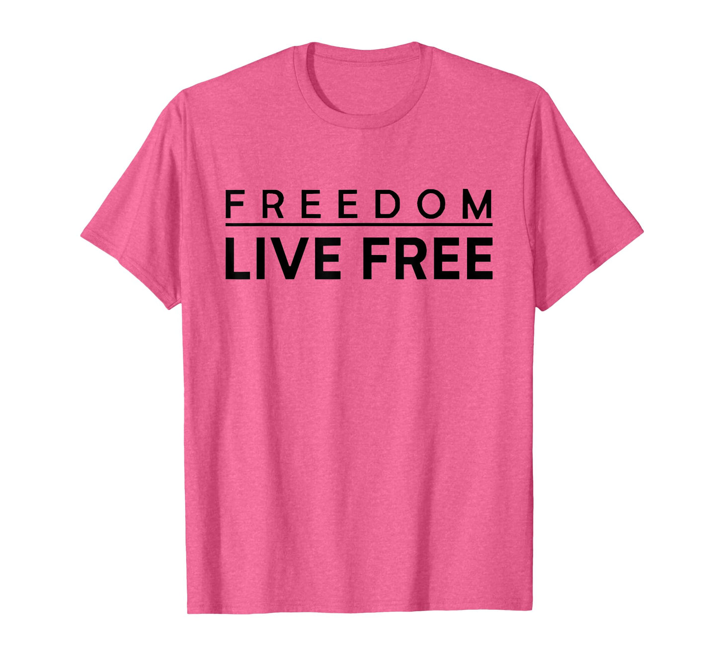 Live Free Christian Conservative Black and White Quote T-Shirt