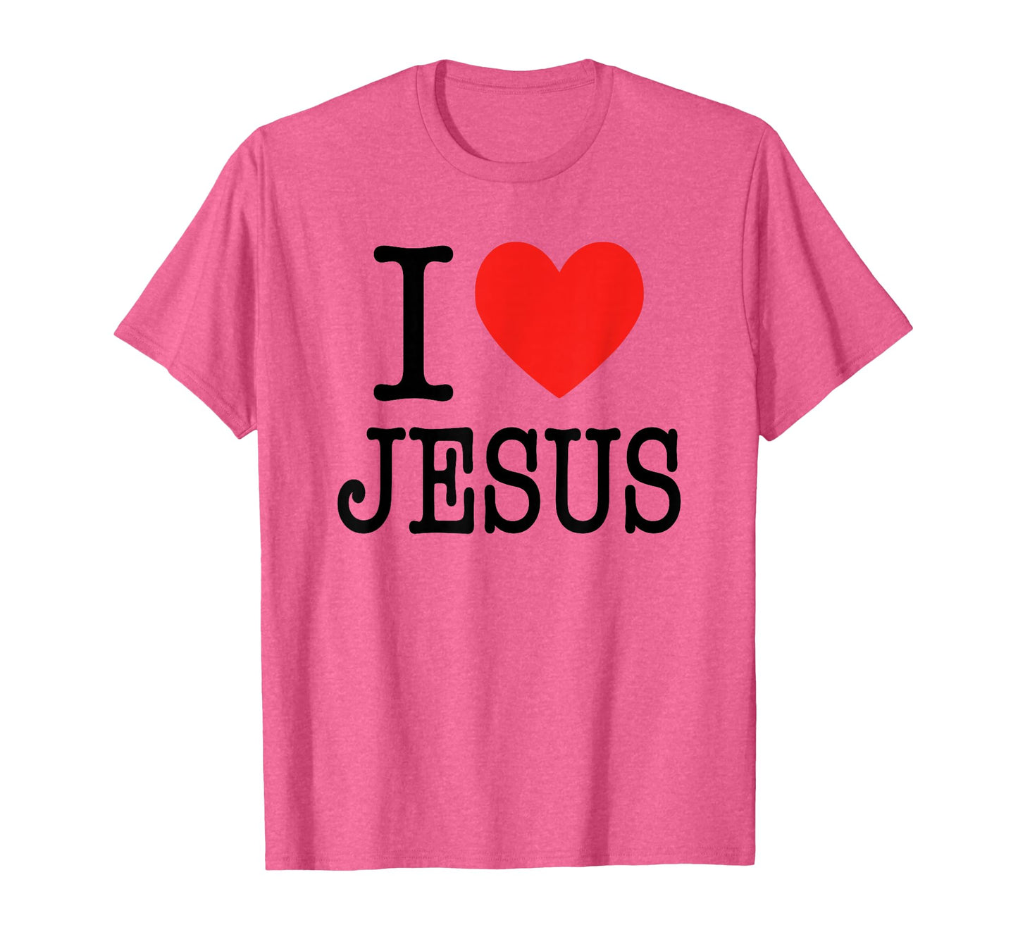 (Front Back Designs) I Love Jesus - Jesus Loves U, Christian T-Shirt