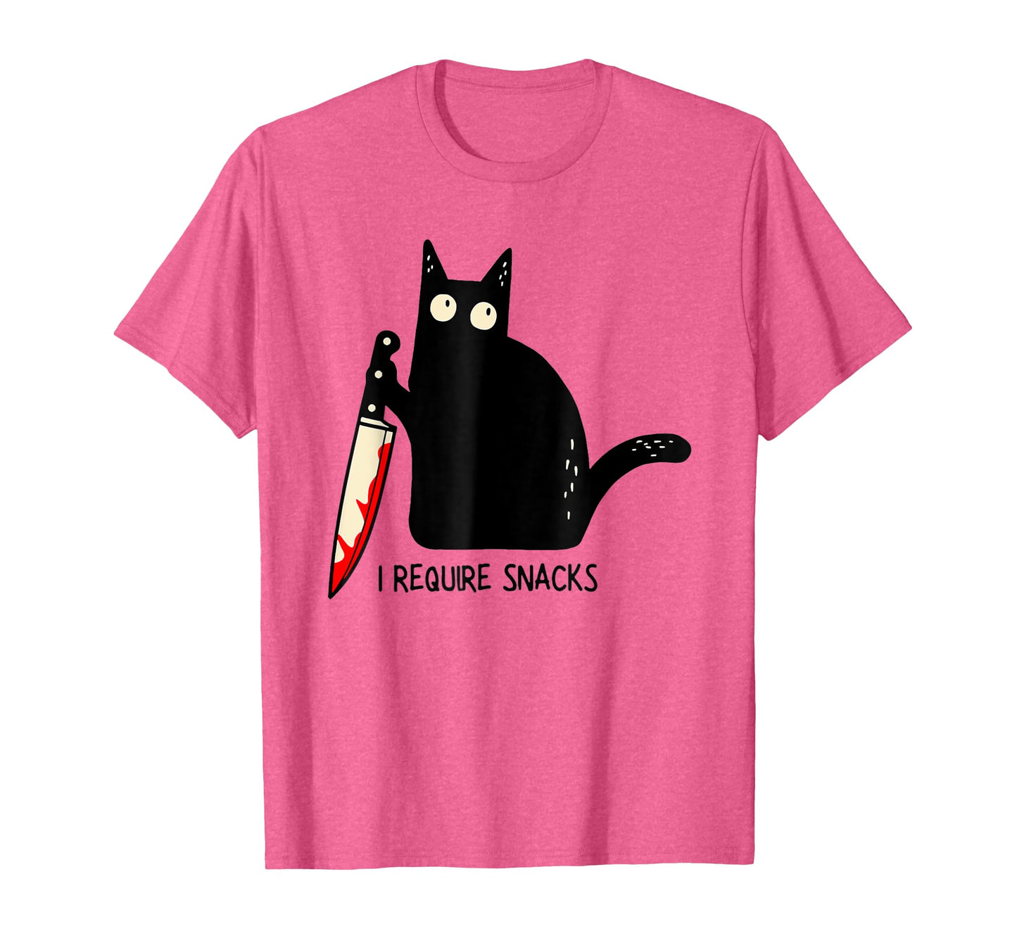 Funny Cat Meme I Require Snacks Design Men Women Kids T-Shirt