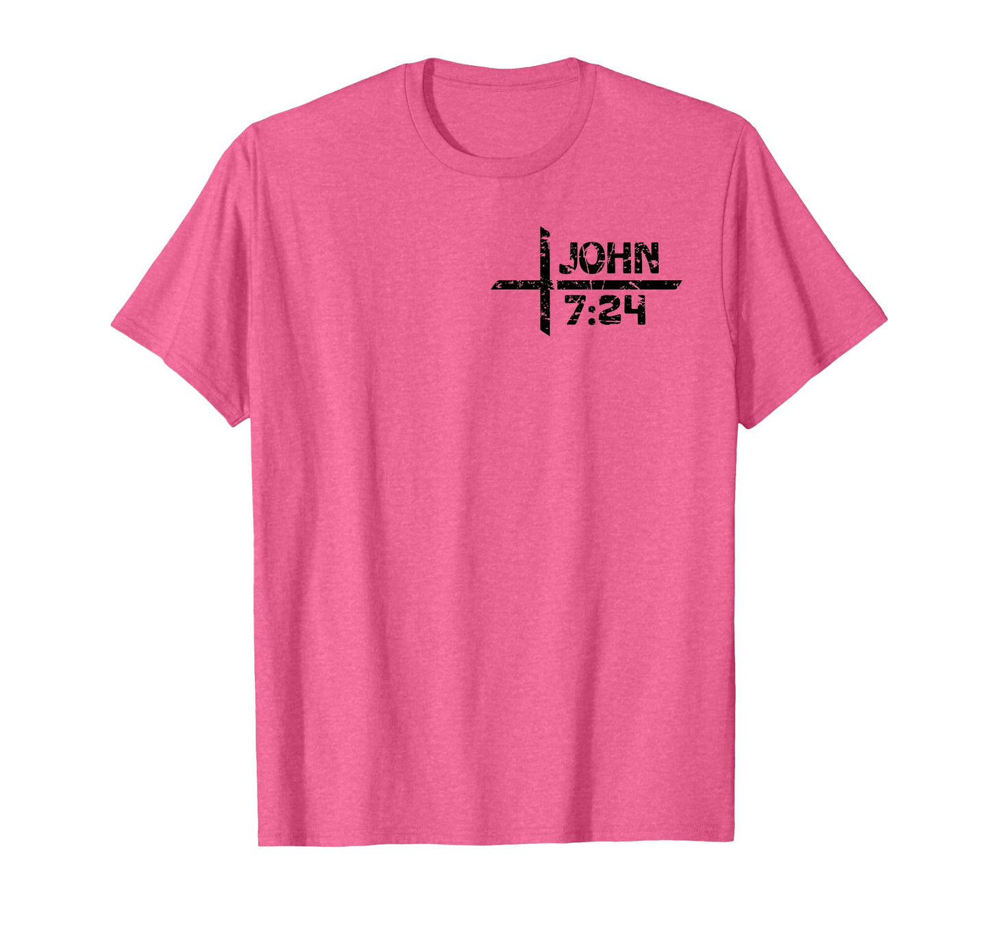 Christian and Tattooed John 7:24 Cross Bible Verse 2 Sides T-Shirt