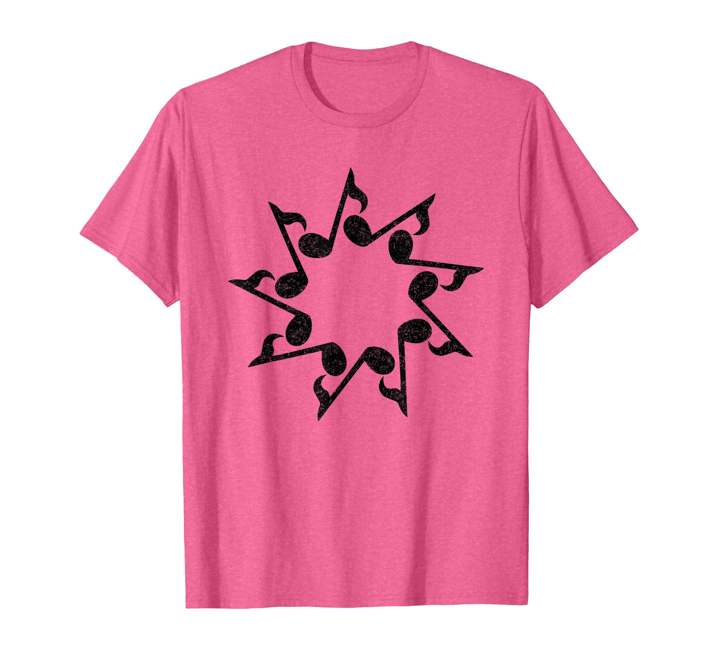 Music Notes Nine Pointed Star - Vintage Style Baha'i Tee T-Shirt