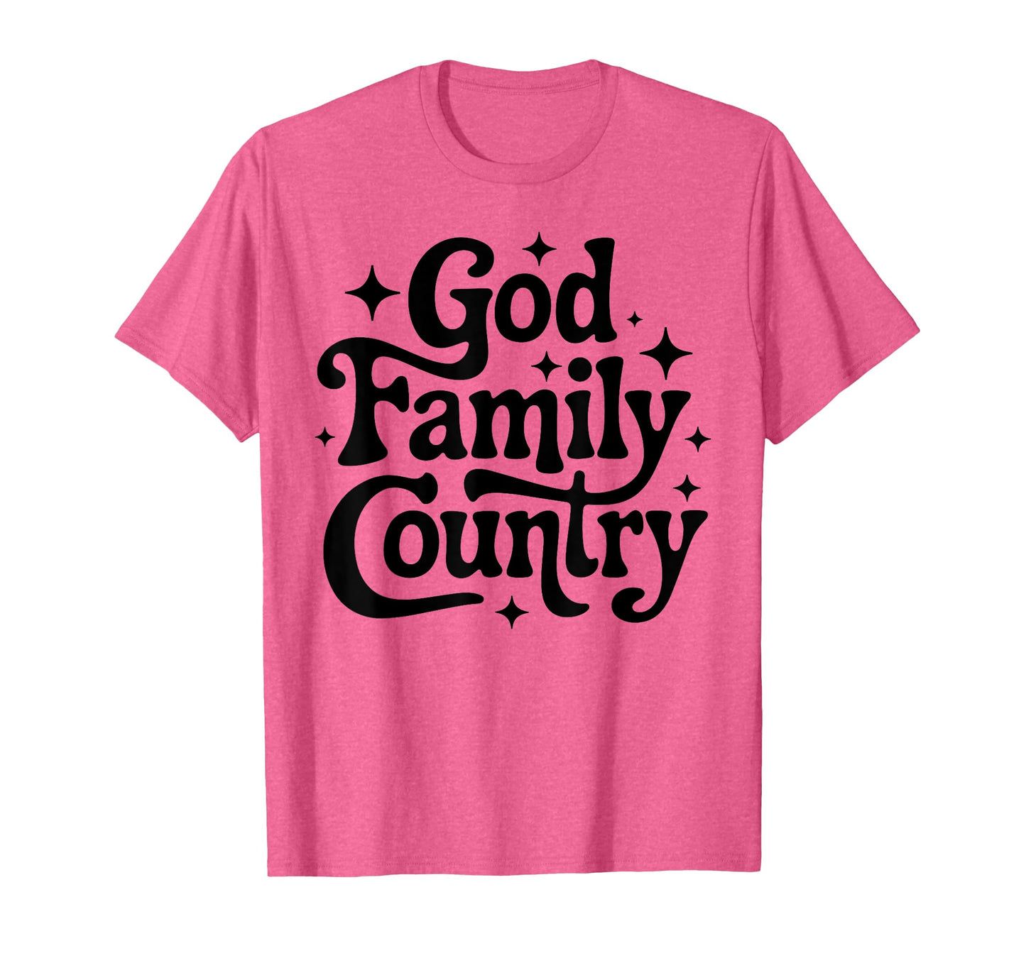 God Family Country - Patriotic Christian US Flag T-Shirt