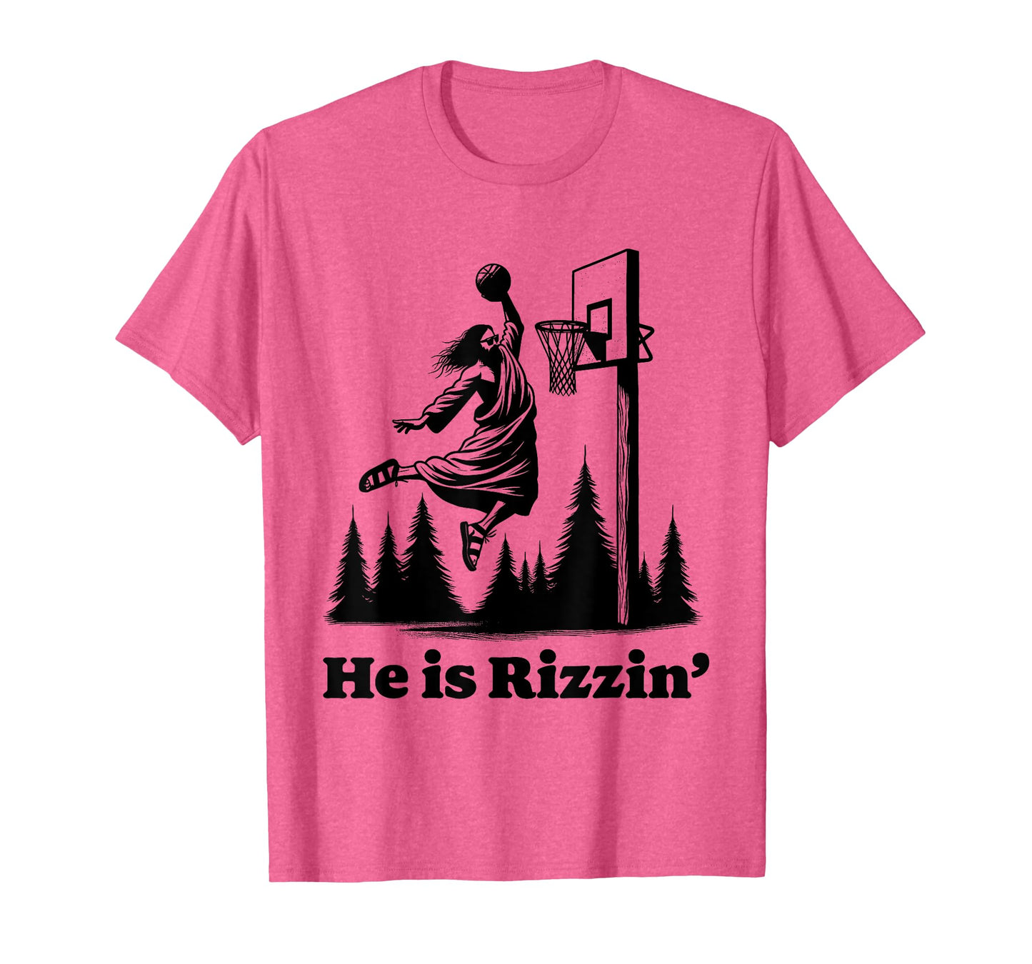 He Is Risen Meme Jesus Playing Basketball Funny Easter T-Shirt