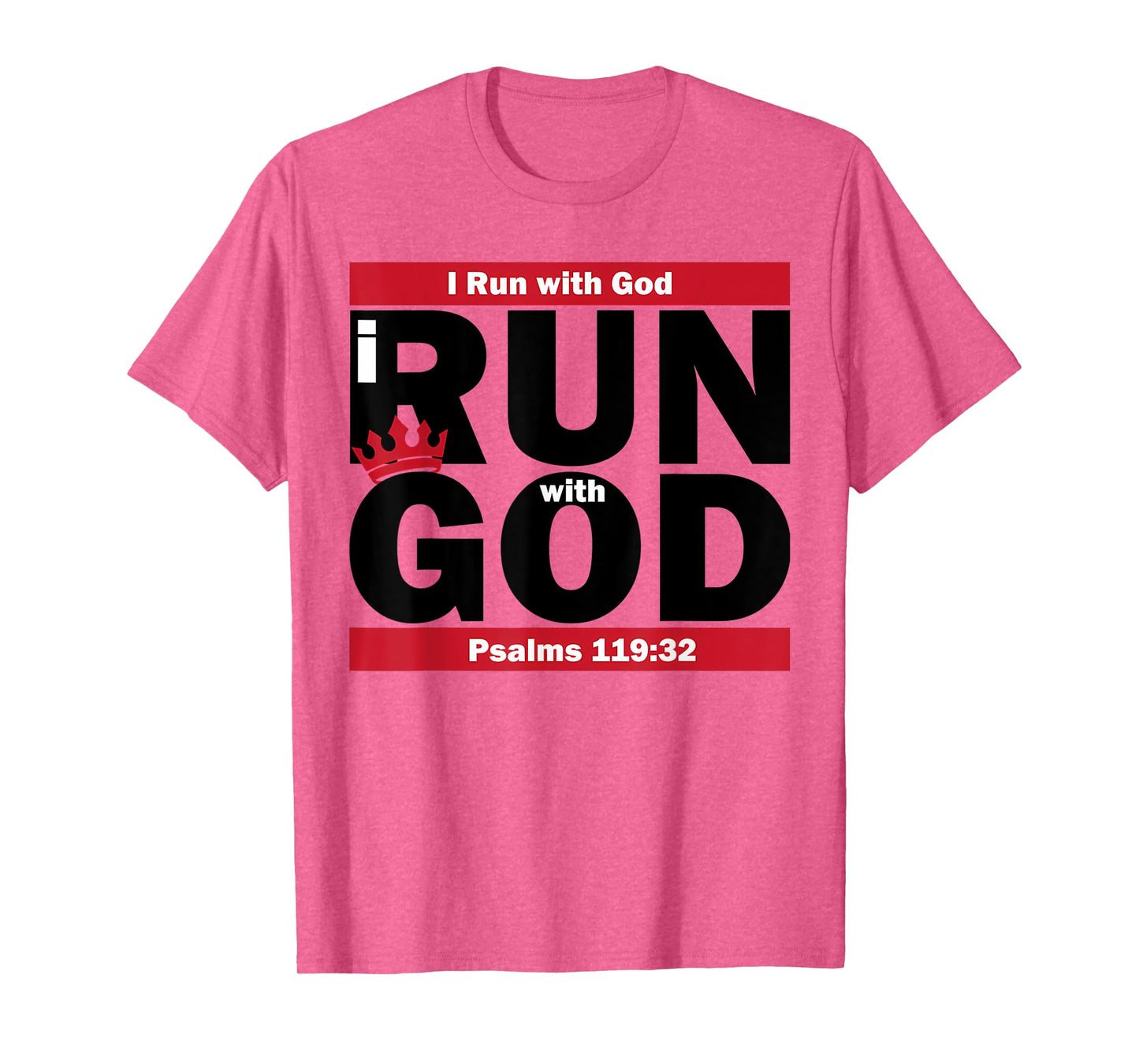 Funny I Run With God Shirt Jesus Christian Workout Running T-Shirt