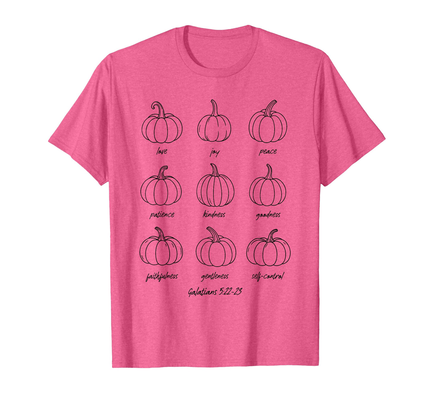 Christian Pumpkin Galatians 5:22-23 Fruits of The Spirit T-Shirt
