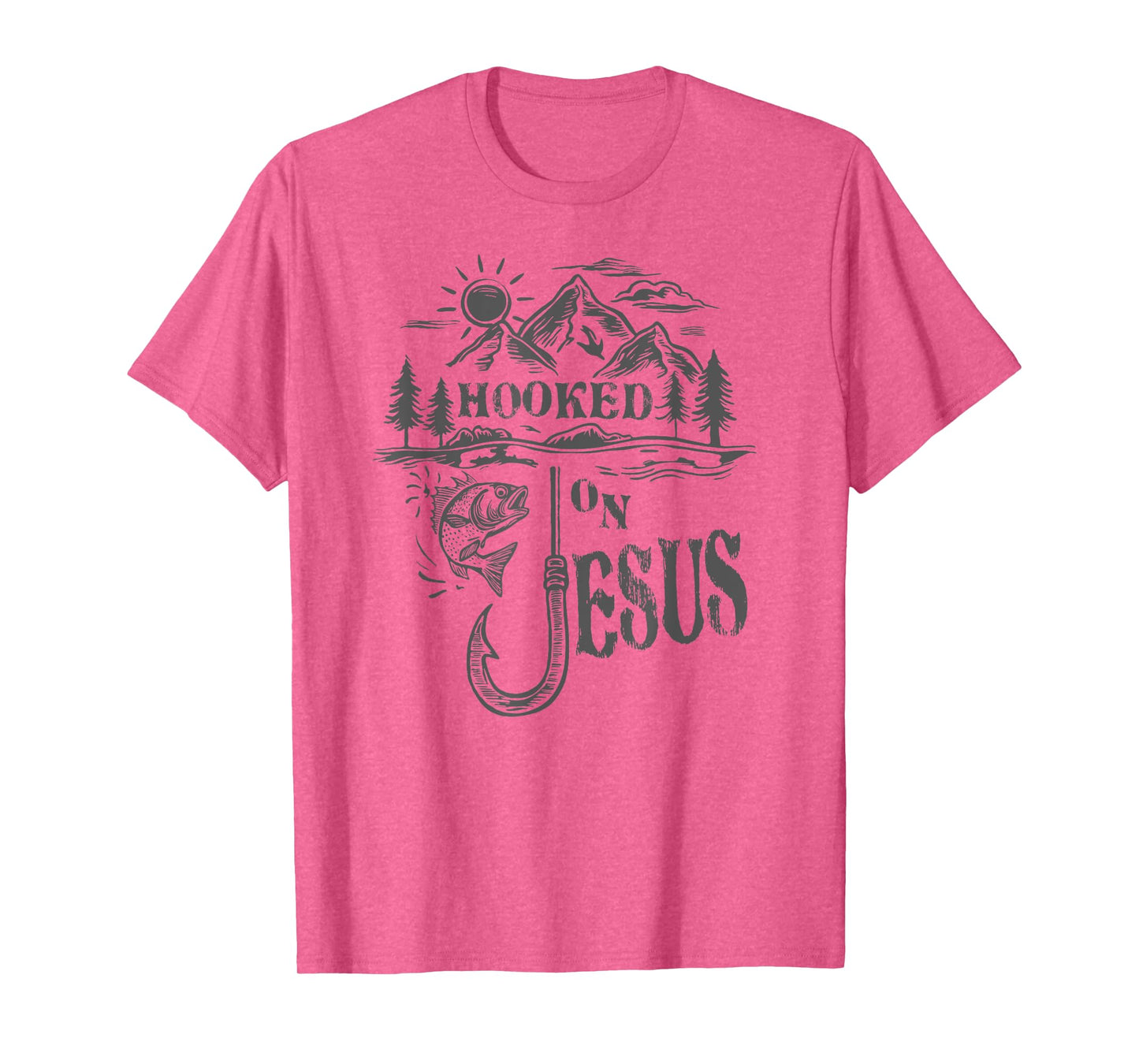 Hooked on Jesus Christ Faith Hope Love Christian T-Shirt