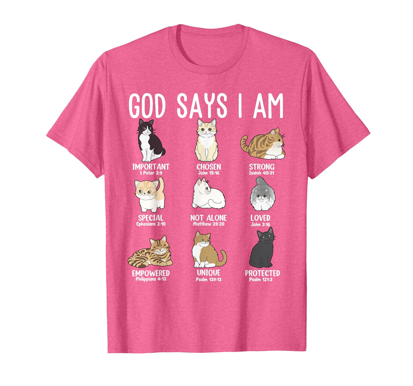 God Say Am Cat Christian Easter Teen Girl Toddler Mom Sister T-Shirt