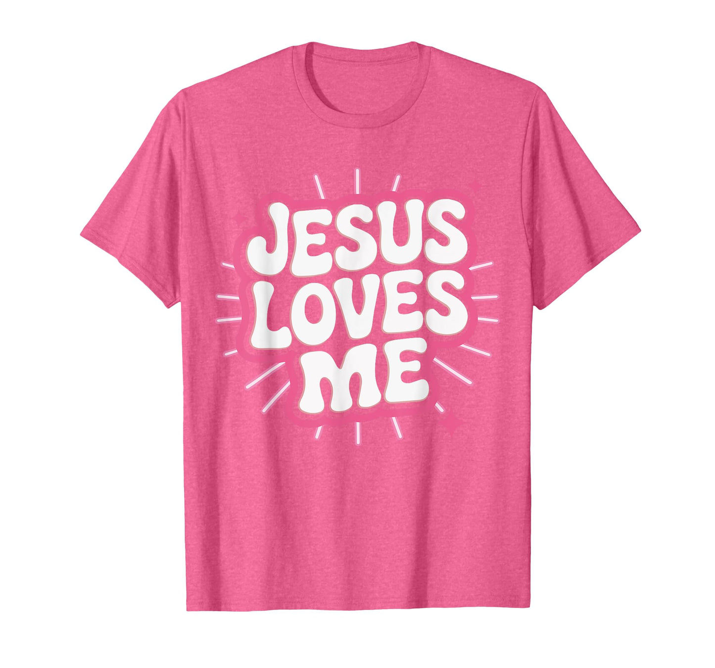 Toddler Jesus Loves Me Pink Christian Girl God Sister Baby T-Shirt