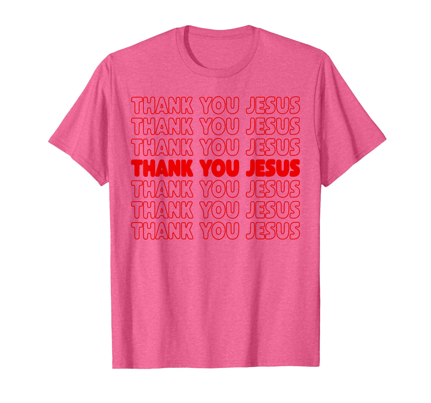 Thank You Jesus Red T-Shirt Bible Pride Tshirt Men T-Shirt