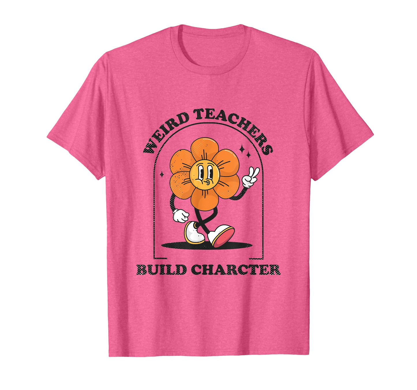 Weird Teachers Build Character Retro Funny Art Teacher T-Shirt