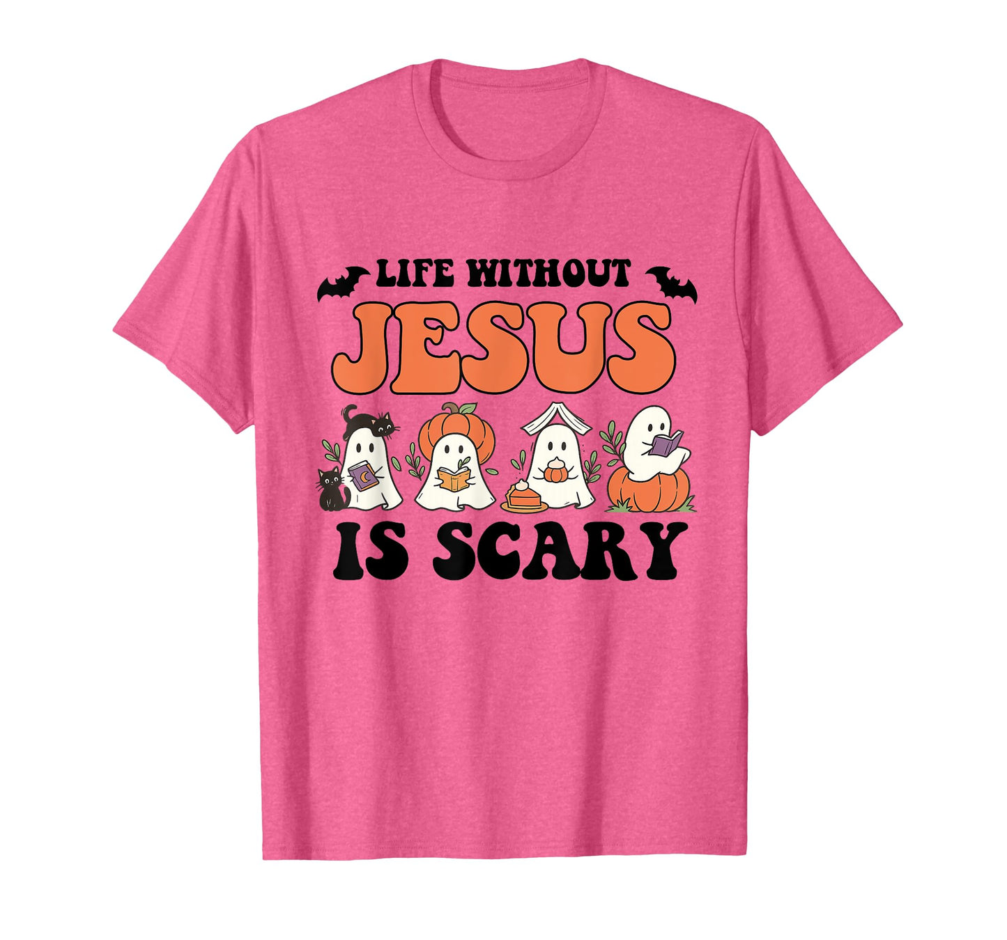 Spooky Life is Scary Without Jesus Christian Halloween T-Shirt