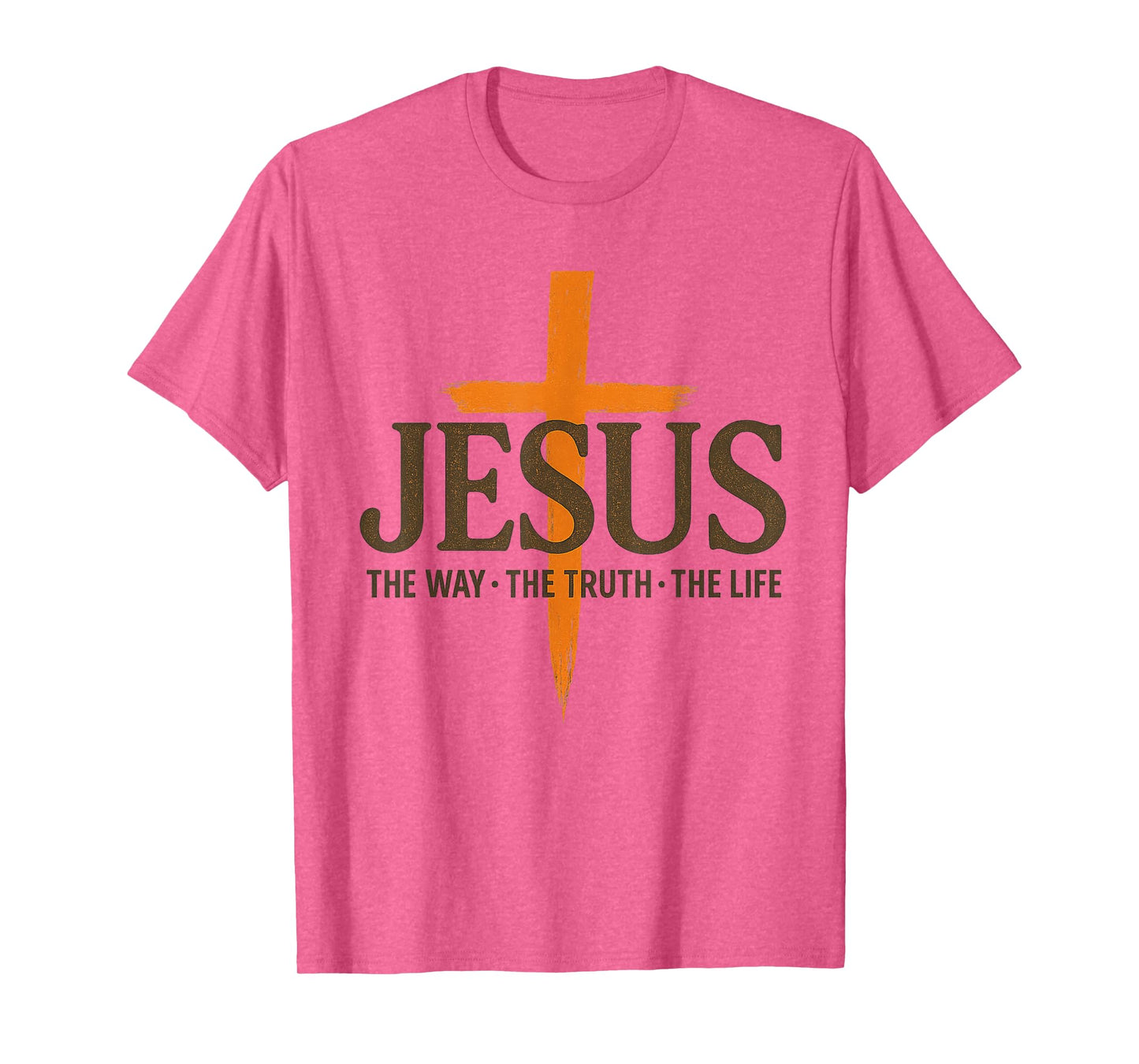 Jesus The Way Truth Life with Christian Cross T-Shirt