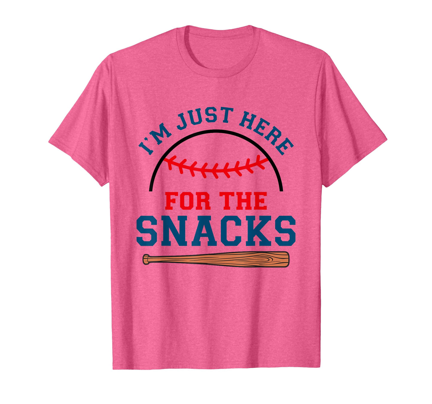 I'm Just Here For The Snacks Funny Baseball Season Softball T-Shirt