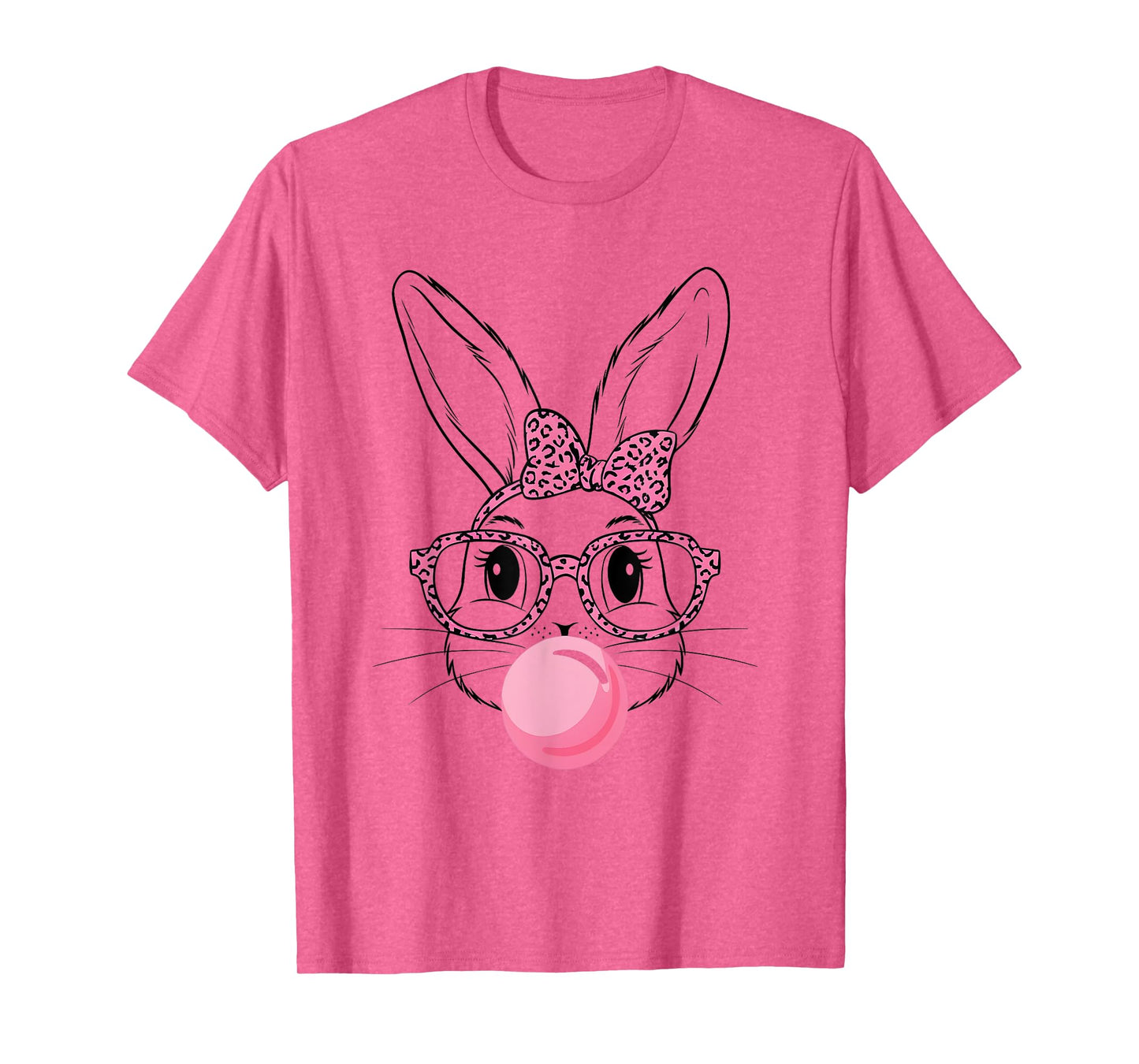 Cute Bunny Face Tie Dye Glasses Coquette Bow Easter Day T-Shirt