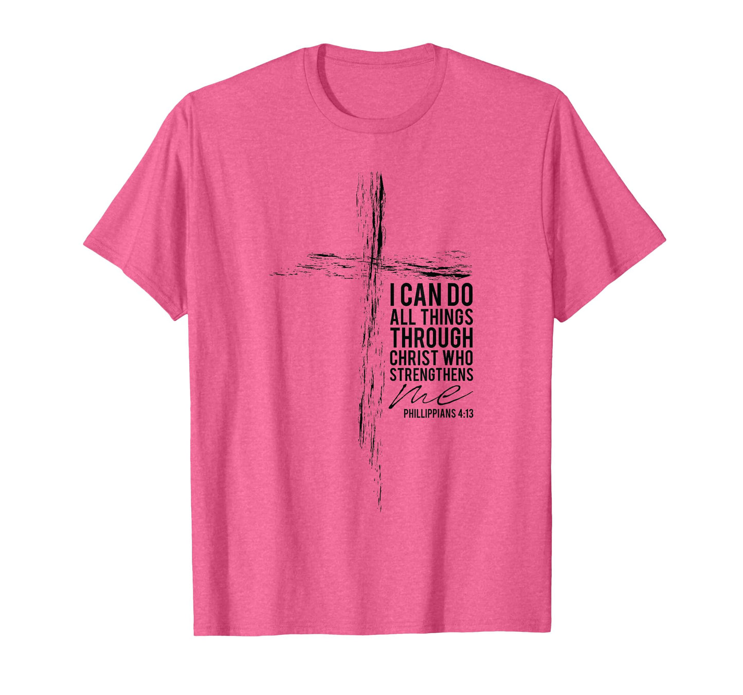 Philippians 4:13 Christian Cross Gifts Men Husband Son Women T-Shirt