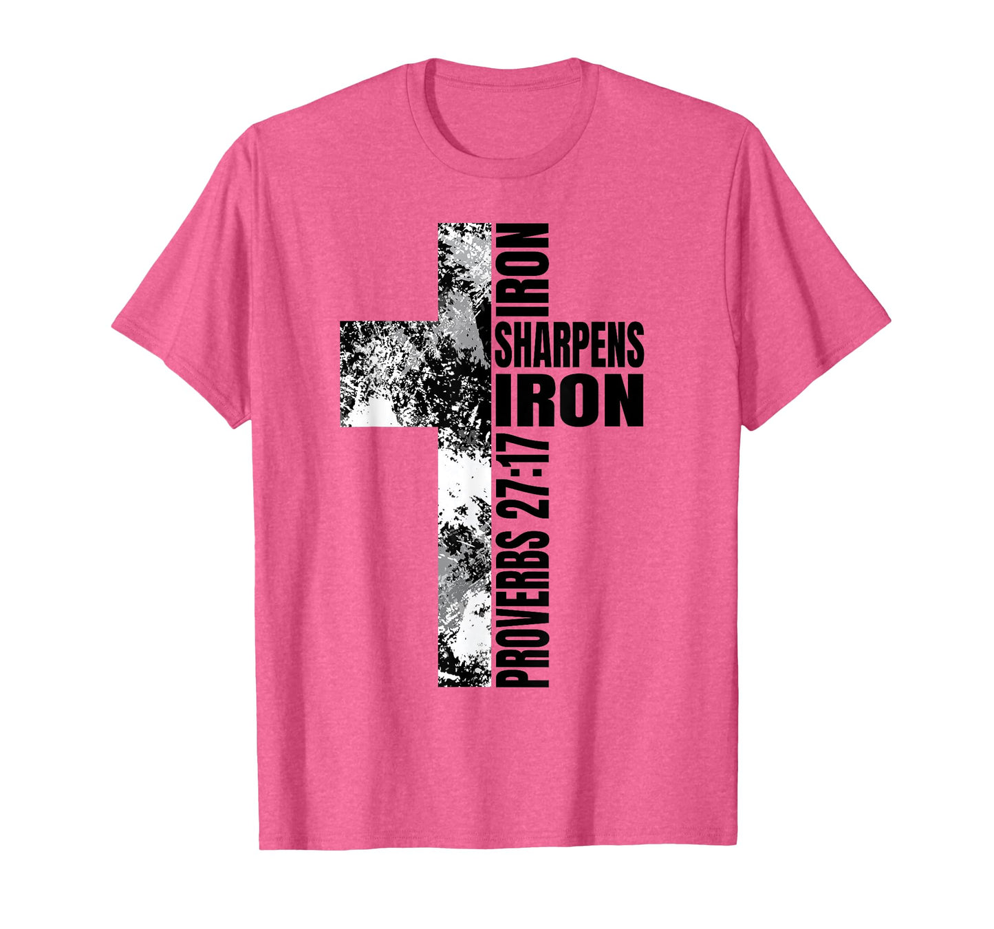 Religious Cross Iron Sharpens Iron Verse Christian Couples T-Shirt