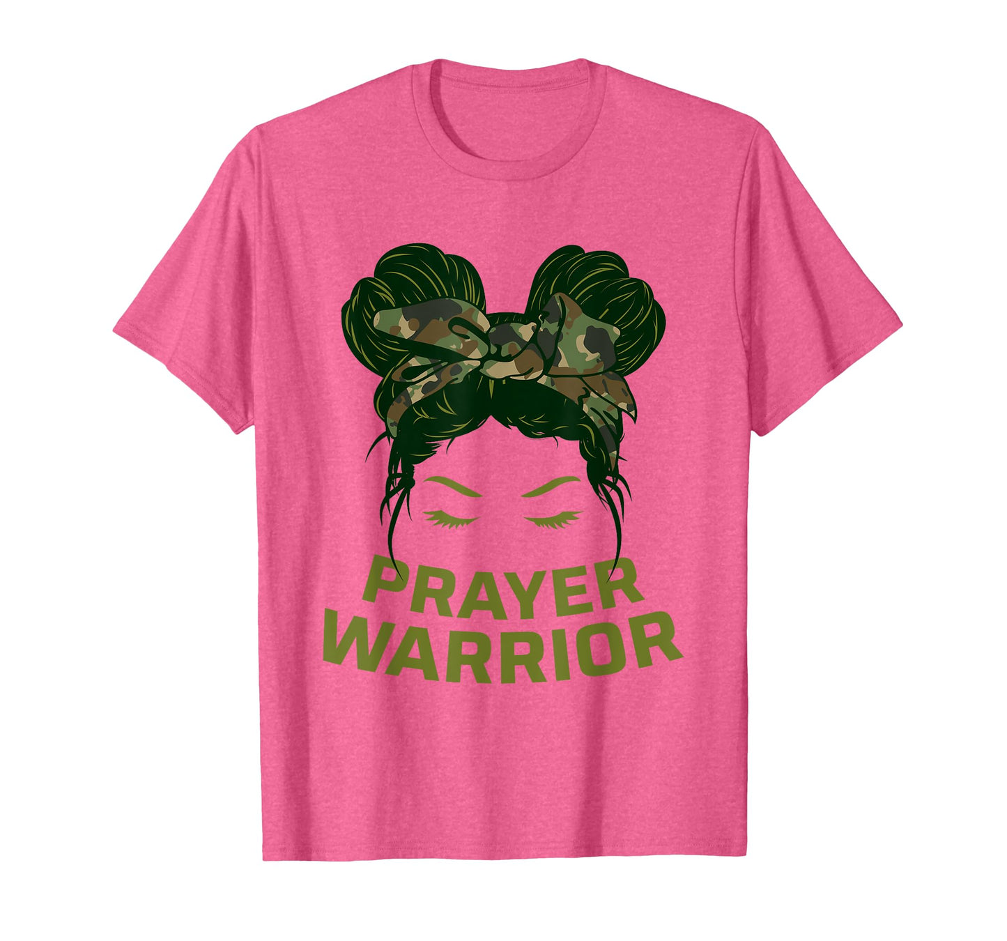 Prayer Warrior Teens Girls Camo Faith God Jesus Christian T-Shirt