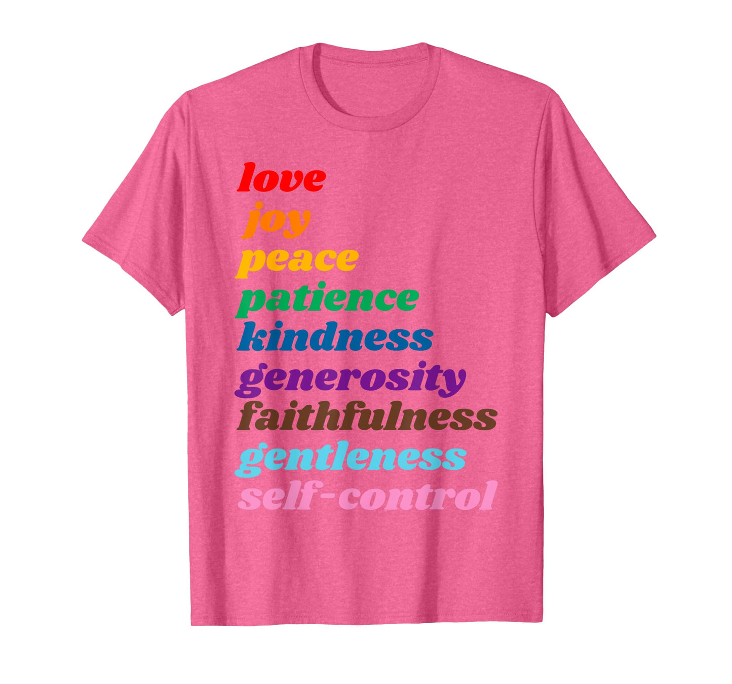 Funny Colorful Fruit Of The Spirit Love Joy Peace Patience T-Shirt