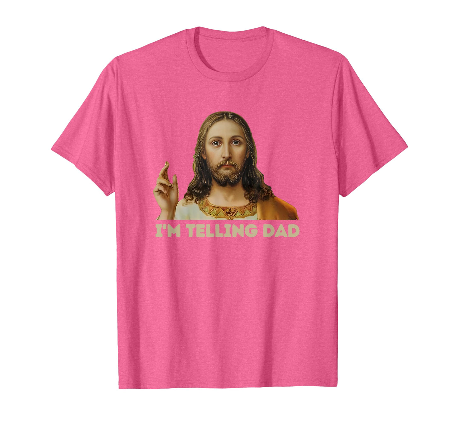 Retro I'm Telling Dad Funny Religious Christian Jesus T-Shirt