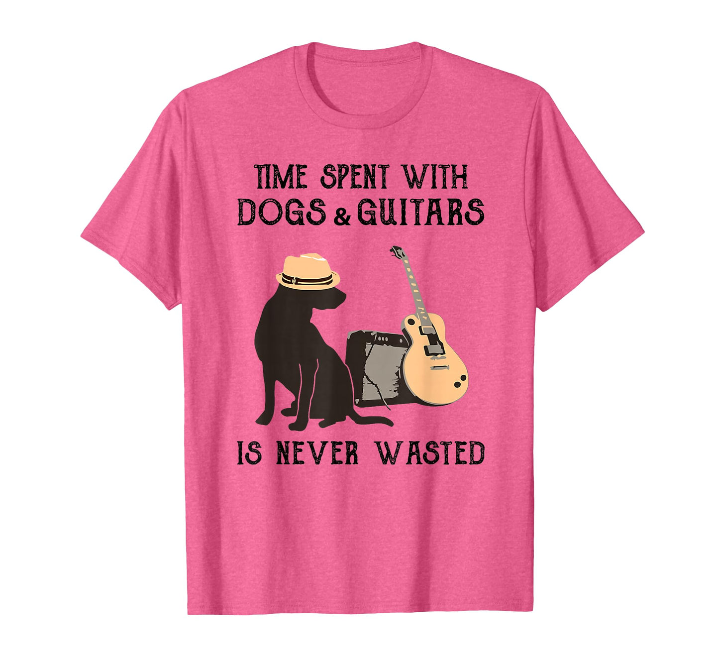 Time spent with dogs and guitars is never wasted T-Shirt
