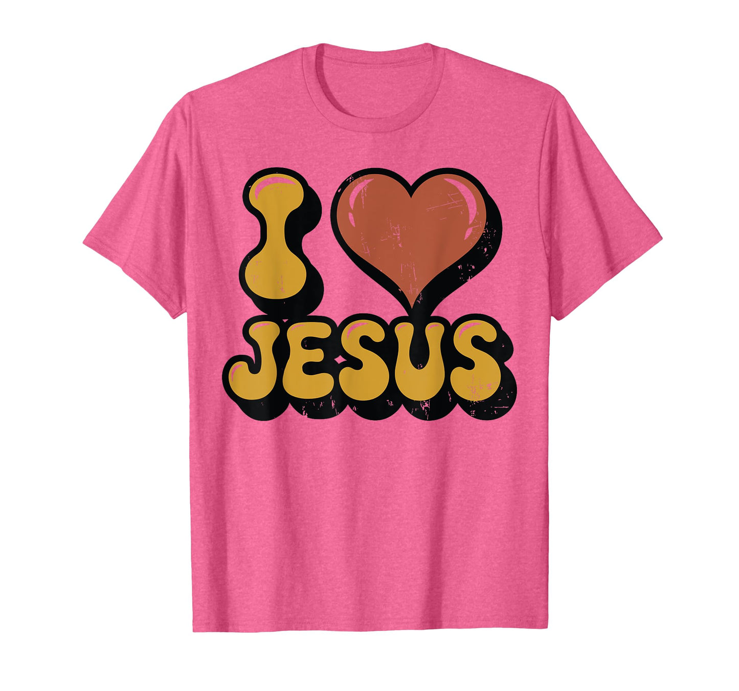 Vintage Distressed I Love Jesus I Heart Jesus Rustic Faith T-Shirt