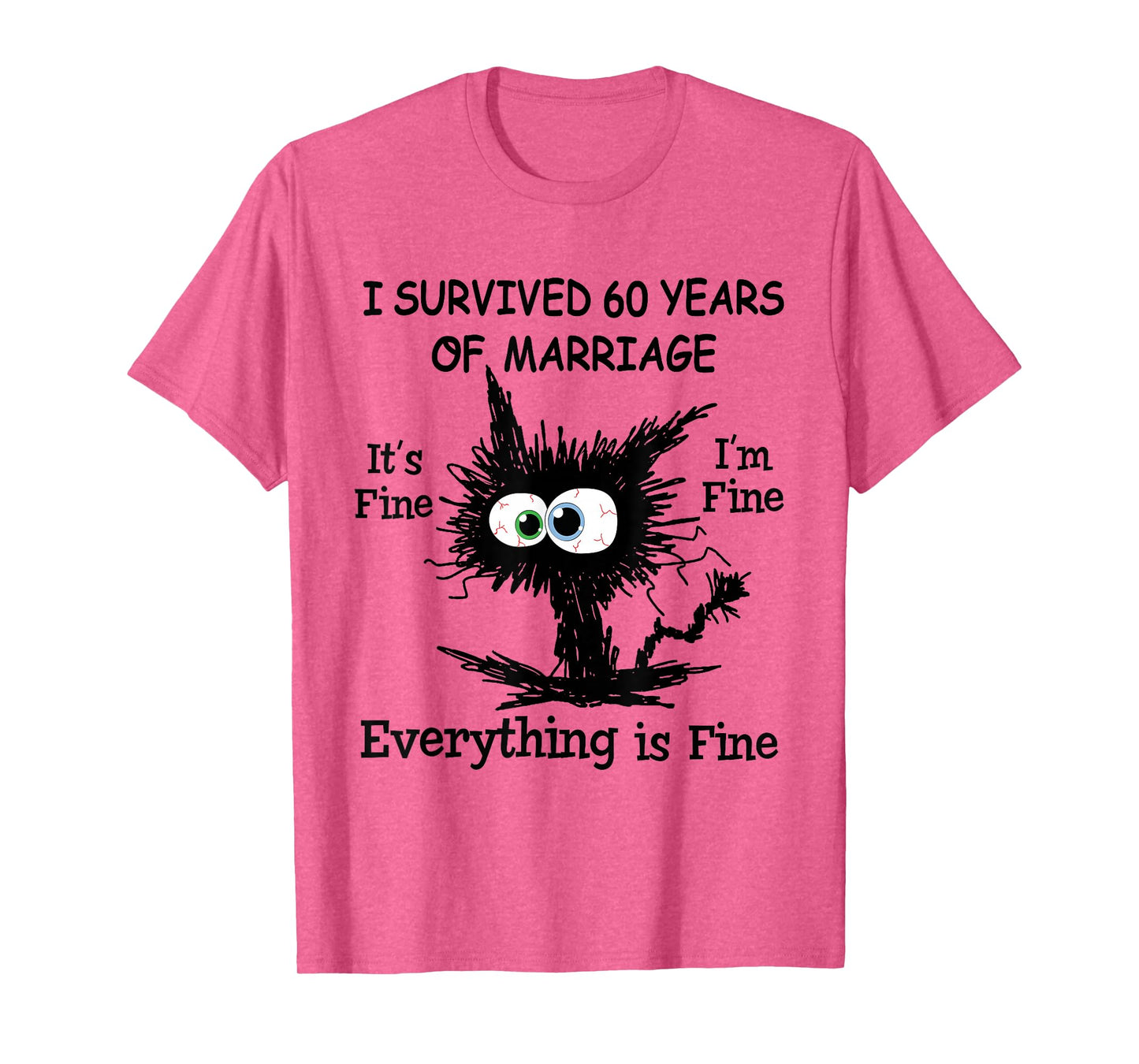 I Survived 60 Years Of Marriage Diamond Wedding Anniversary T-Shirt