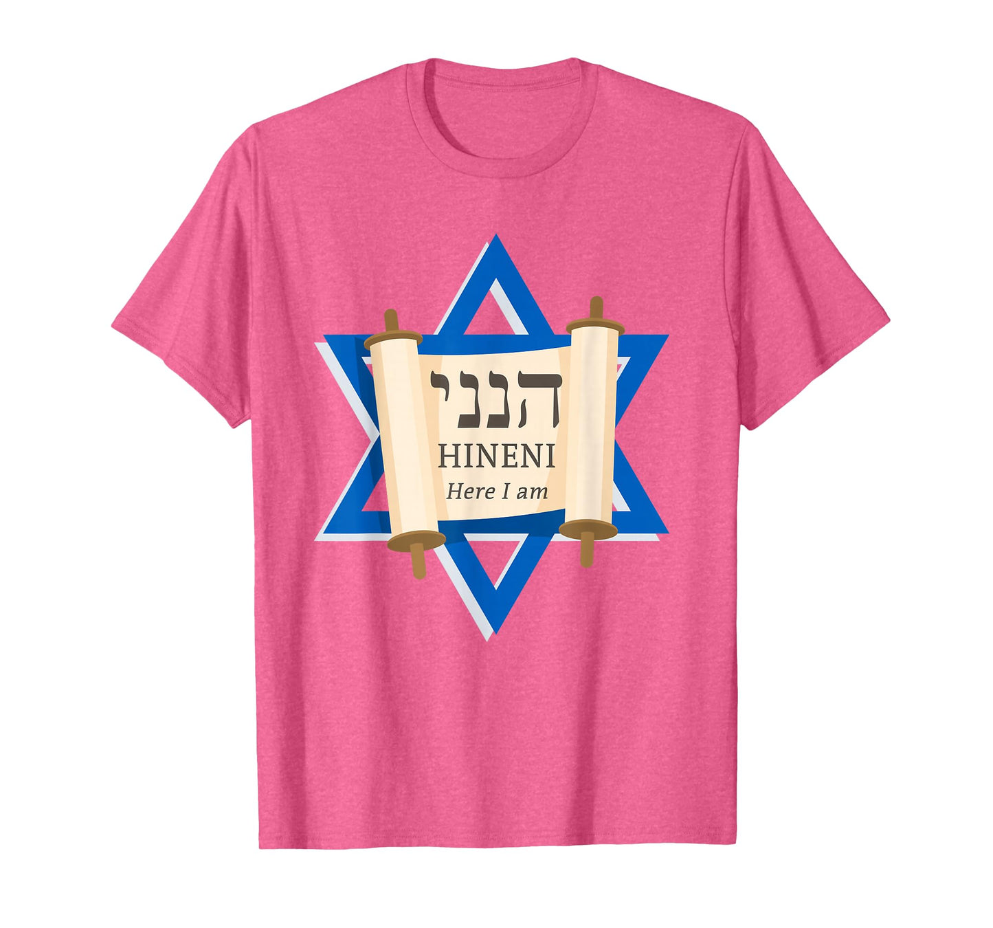 HINENI Here I Am – Hebrew Star of David Christian Faith T-Shirt