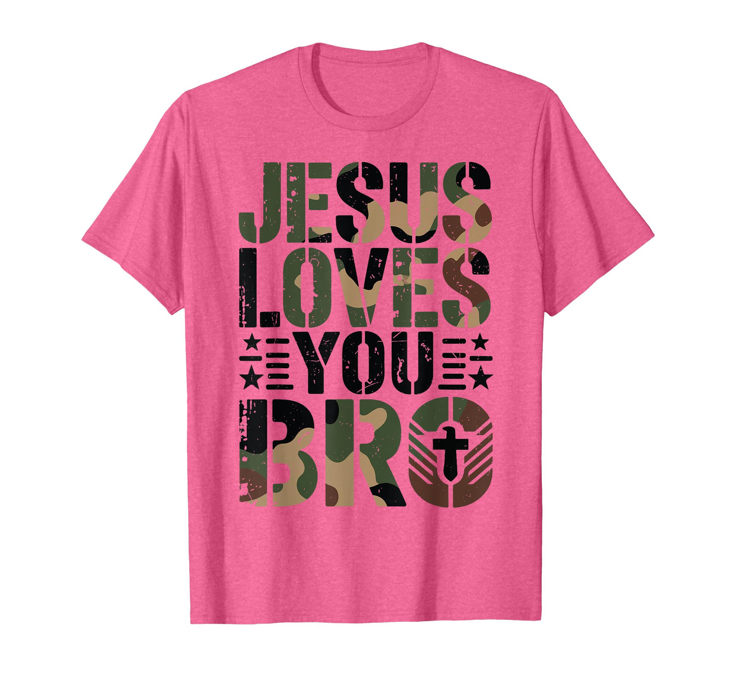 Youth Boy Jesus Loves You Bro Camo Christian Funny Teen Girl T-Shirt