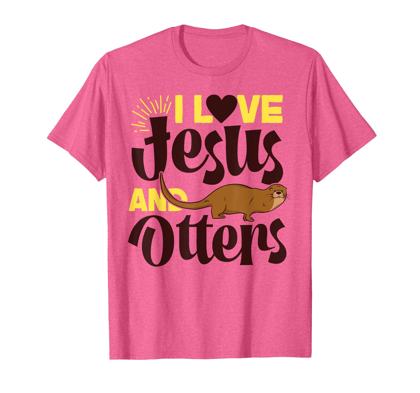 Otter Jesus Faith Christian I Love Jesus And Otters T-Shirt