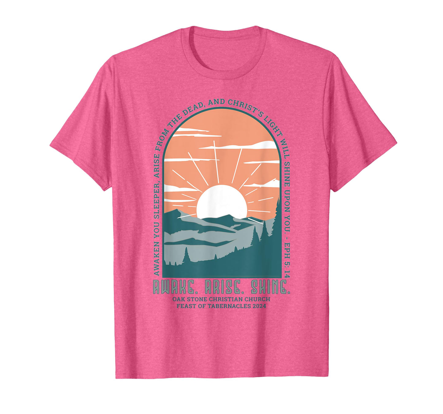 Oak Stone Feast of Tabernacles Awake Arise Shine Window T-Shirt