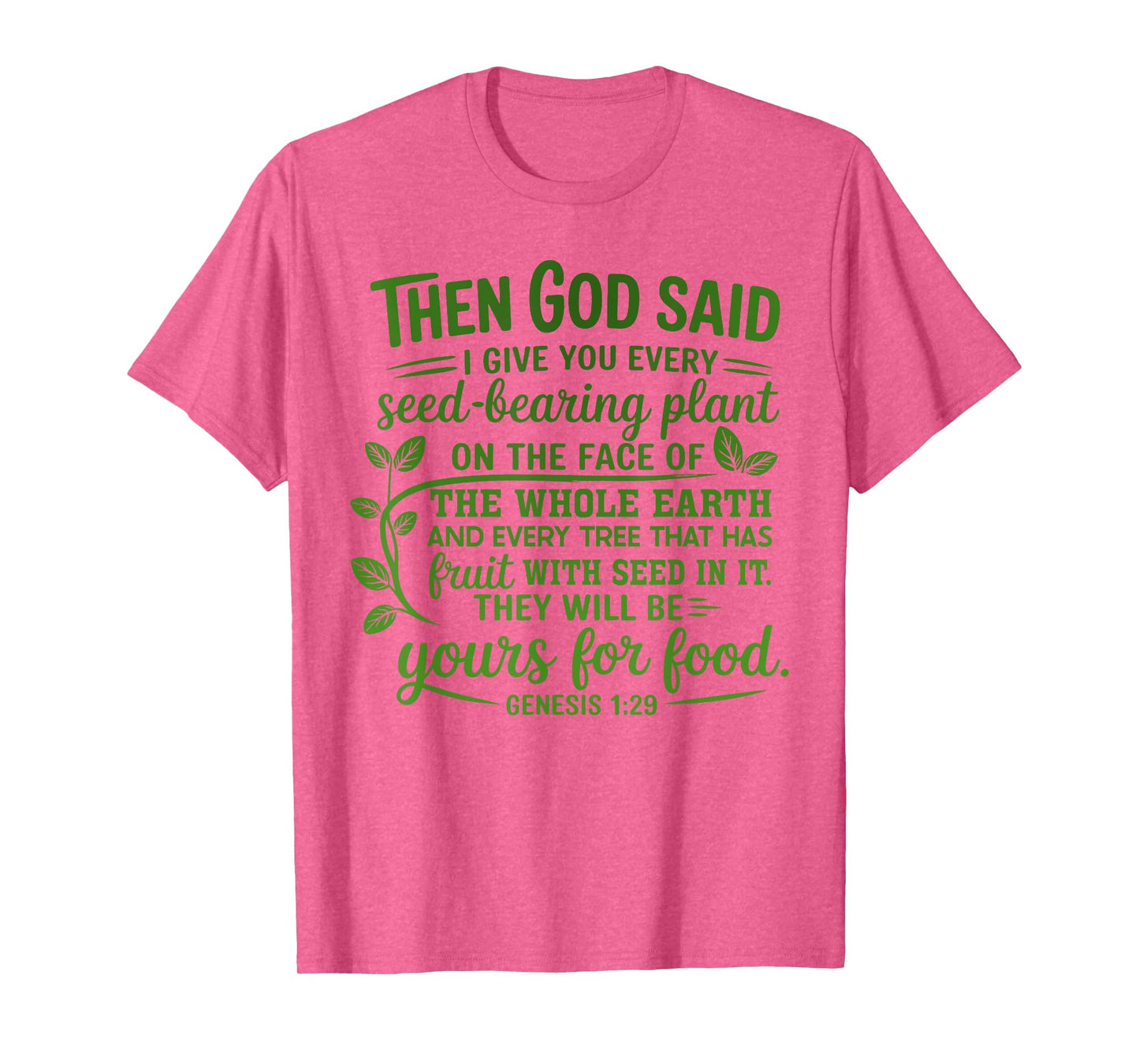 Genesis 1:29 Plant Based Diet Vegan Bible Verse T-Shirt