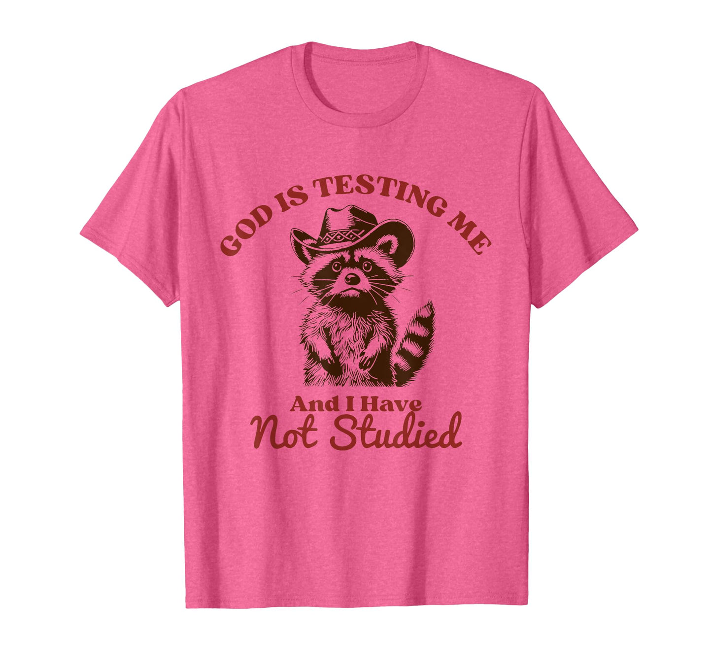 God is Testing Me and I Have Not Studied Vintage Raccoon T-Shirt