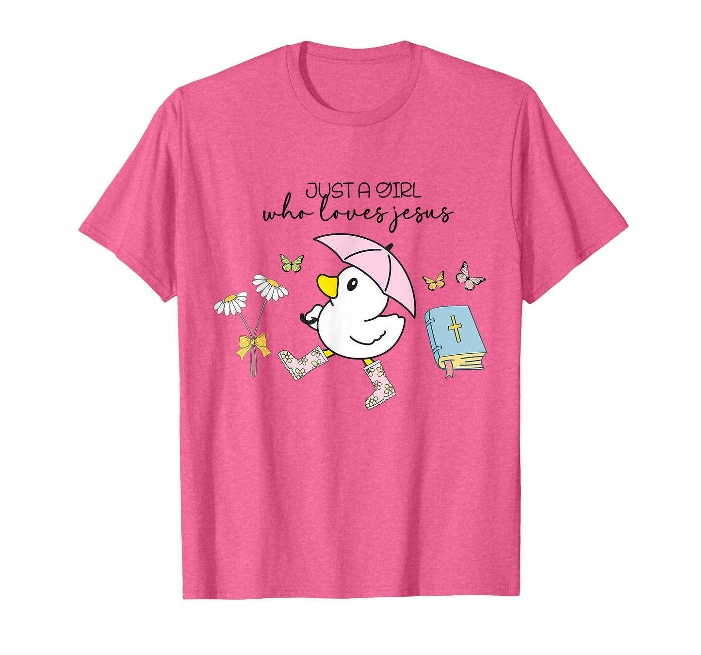Just a Girl Who Loves Jesus Christian Religious Easter Day T-Shirt