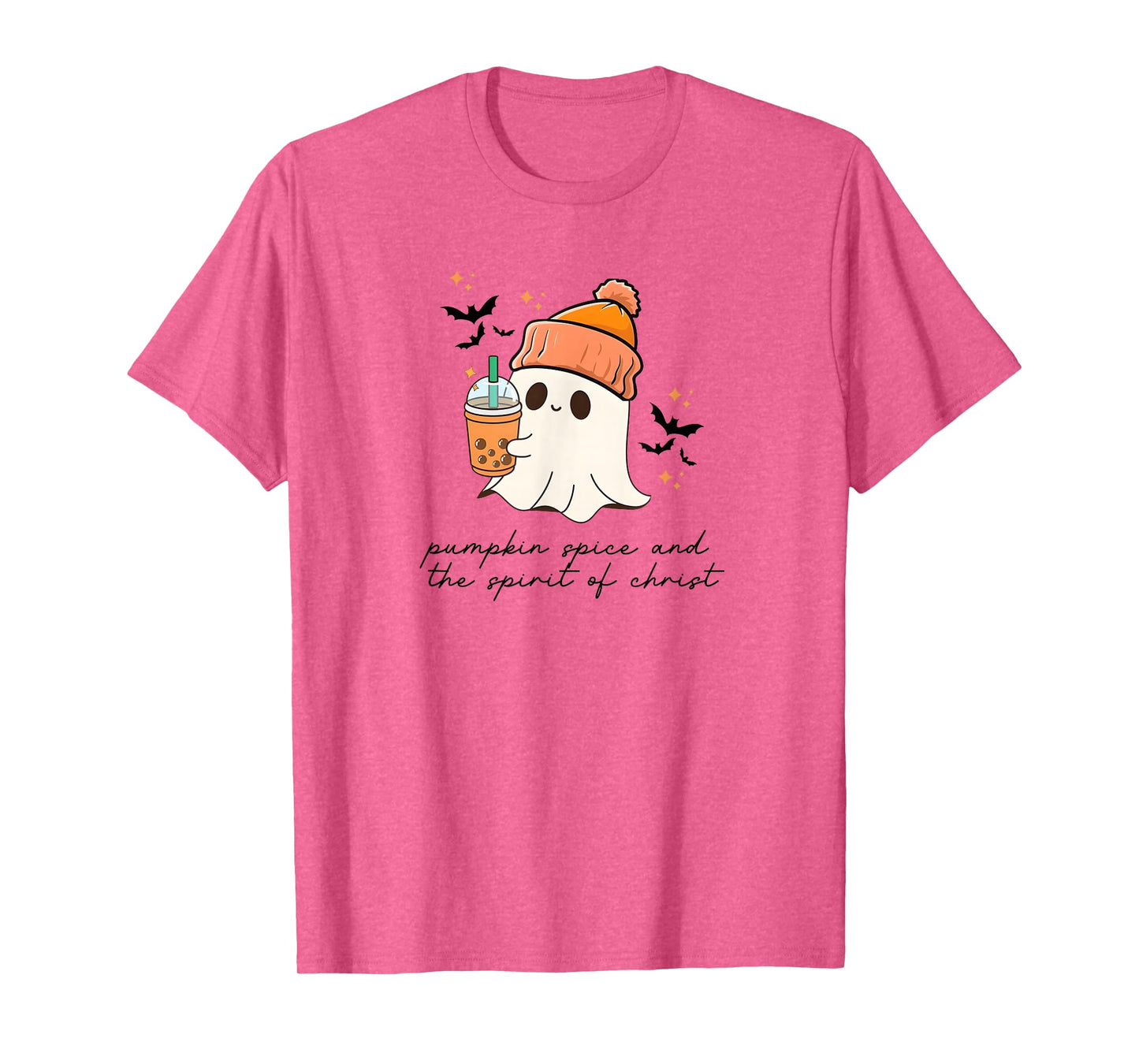 Pumpkin Spice and The Spirit of Christ, Ghost Pumpkin Coffee T-Shirt