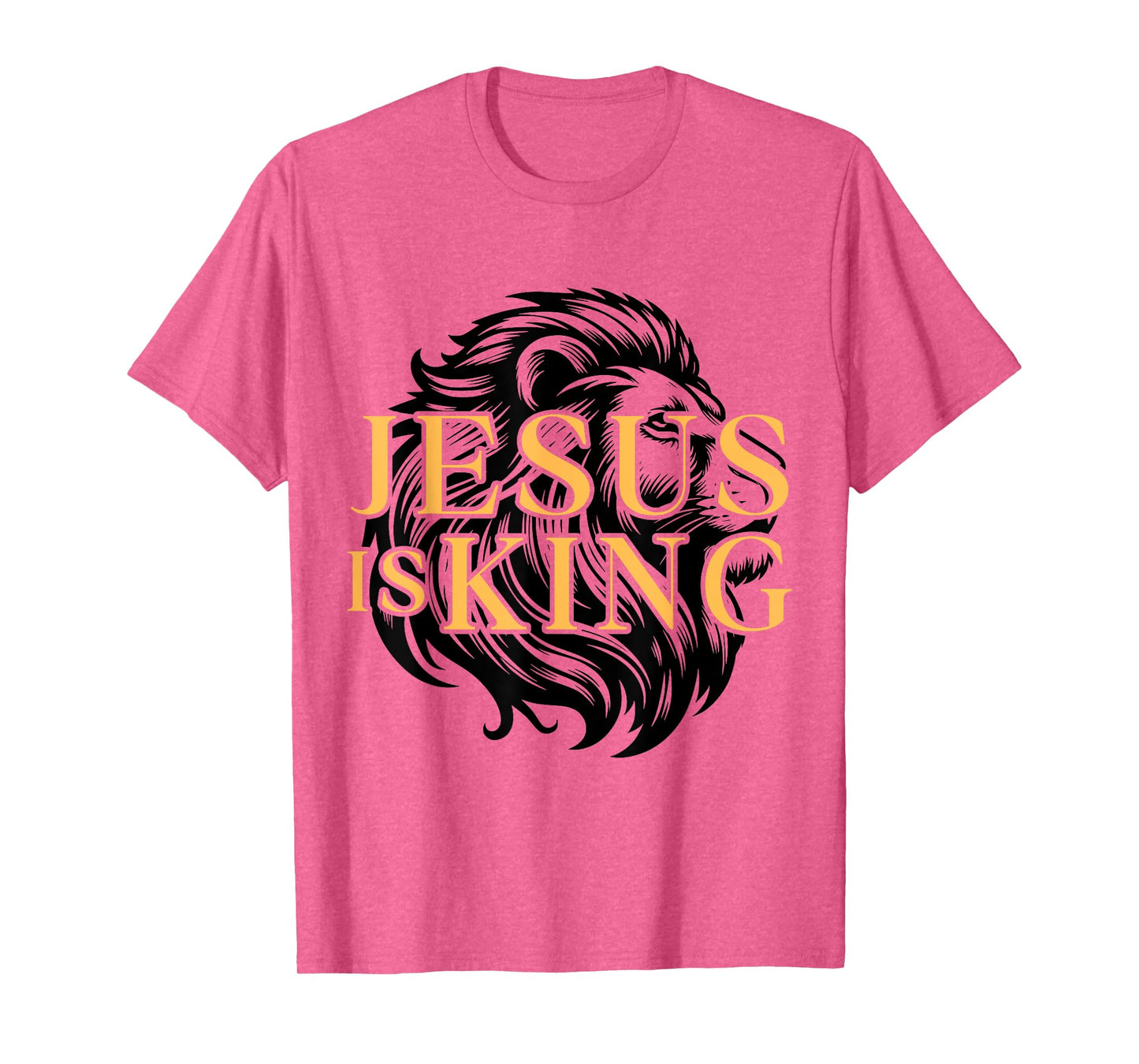 Jesus Is King Christian Lion Graphic T-Shirt