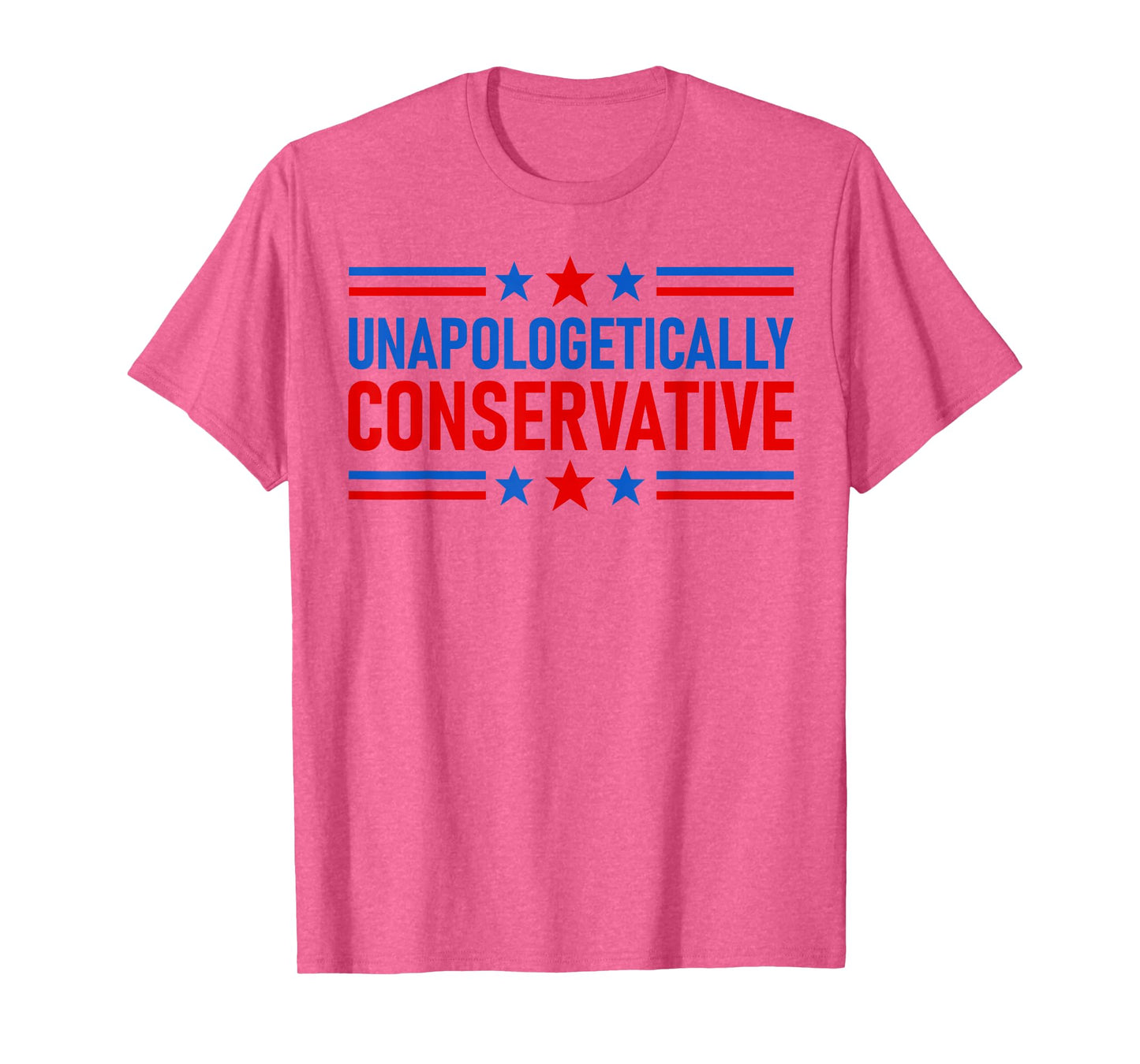 Mens Unapologetically Conservative Patriotic Retro USA Flag Quote T-Shirt
