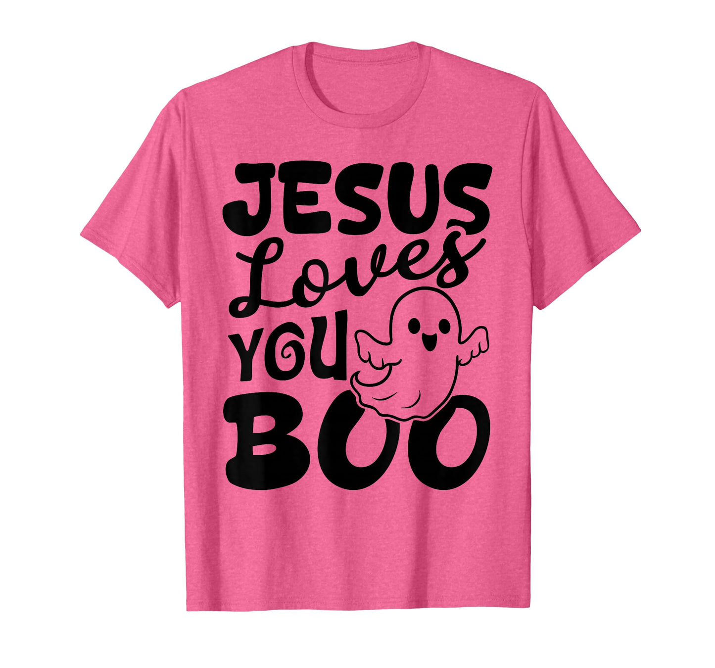 Jesus Loves You Boo Christian Halloween Ghost Funny T-Shirt