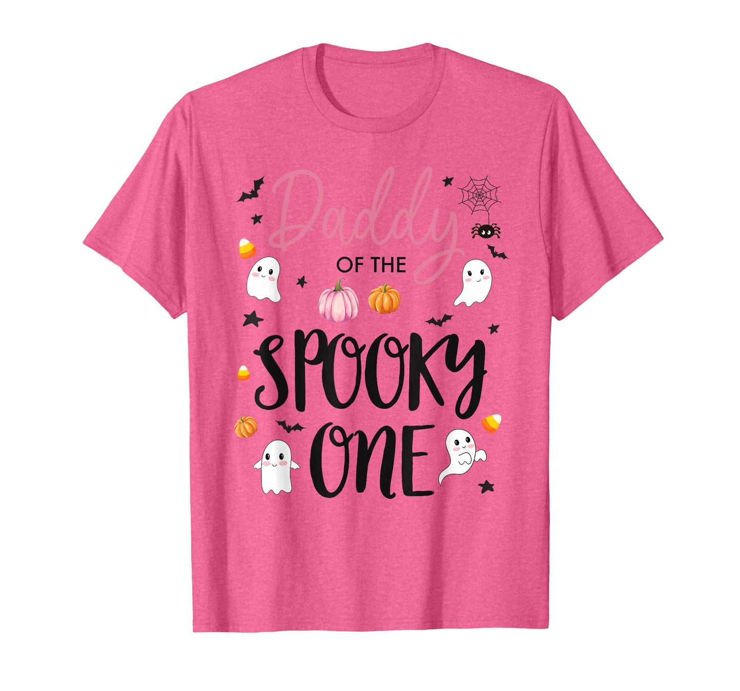 Daddy of The Spooky One Girl 1st Birthday Pink Halloween T-Shirt