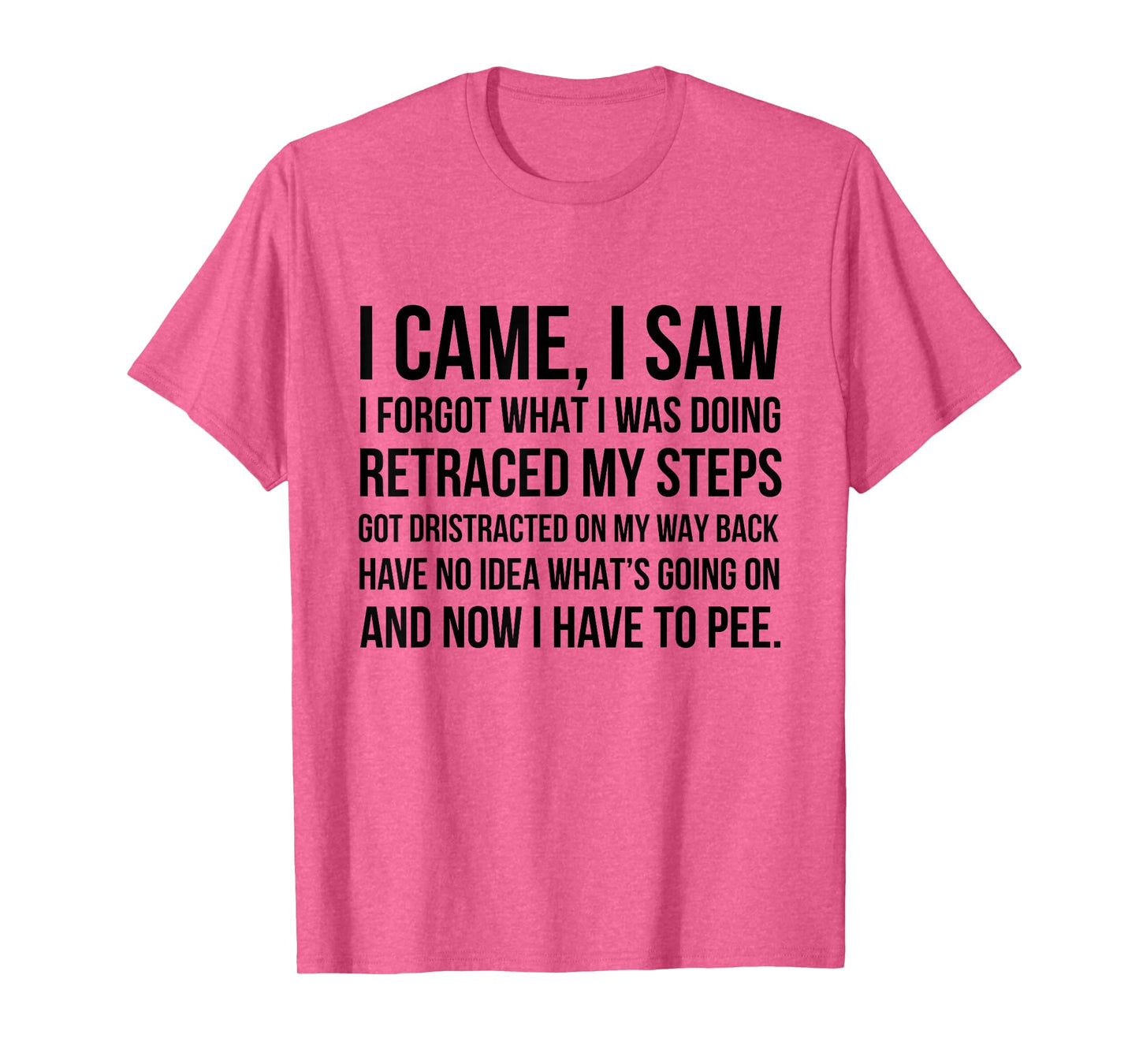 I Came I Saw I Forgot What I Was Doing Retraced My Steps Got T-Shirt