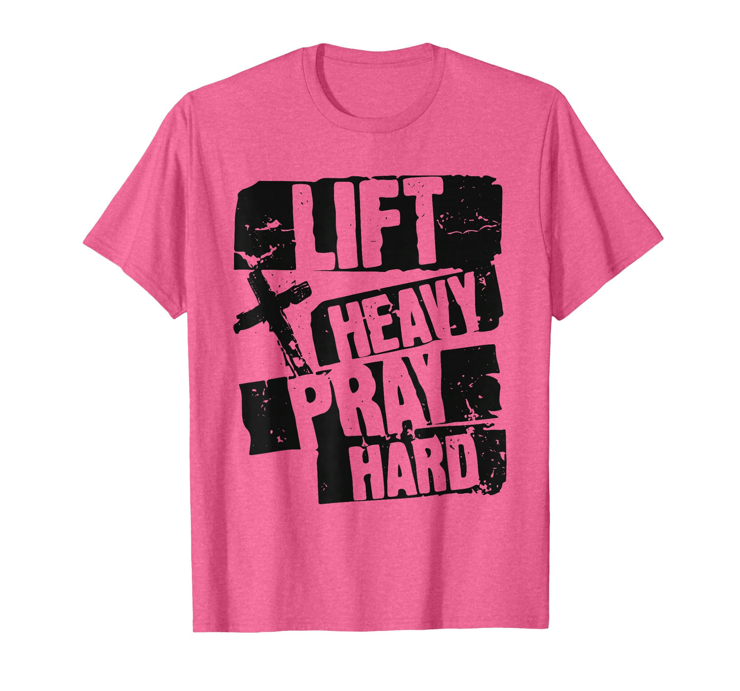 Lift Heavy Pray Hard Jesus Gym Weightlifter Deadlift T-Shirt