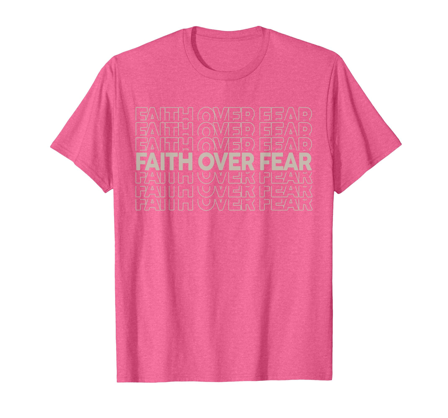 Toddler Faith Over Fear Christian Men Teen Girl Son Daughter T-Shirt