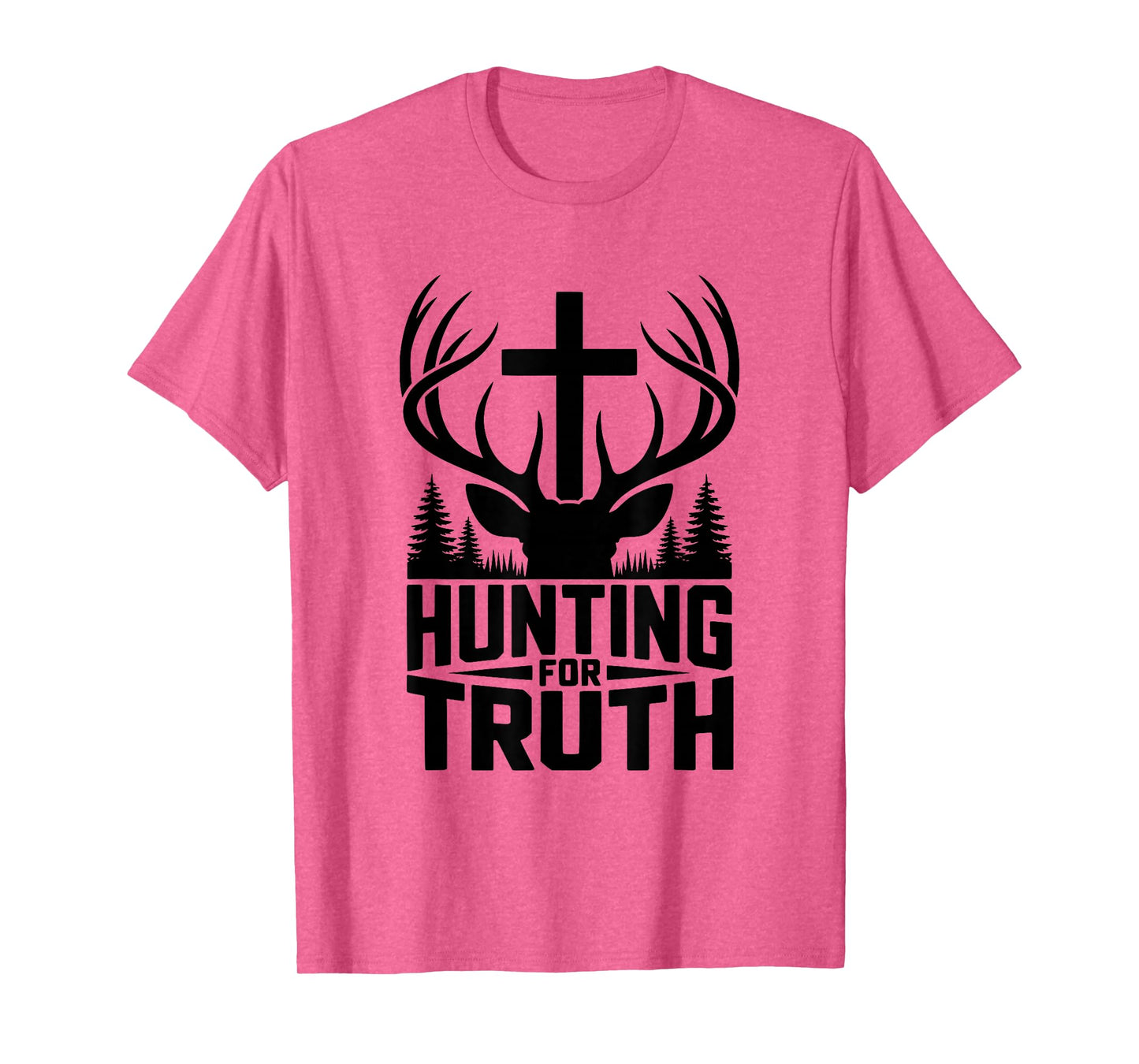 Hunting for Truth Deer Antlers with Cross Christian Outdoors T-Shirt