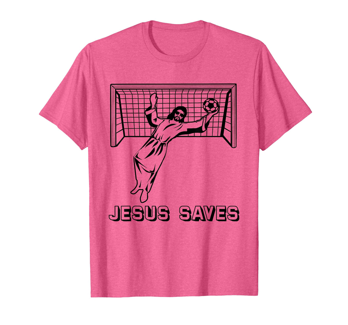 Jesus Saves Christian Soccer Goal Keeper Goalie Jesus Humor T-Shirt
