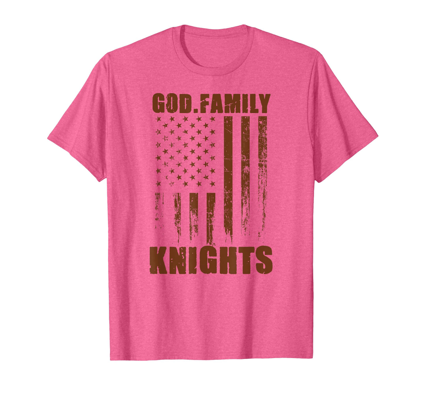 Mount View Knights God. Family. Vintage USA Flag T-Shirt
