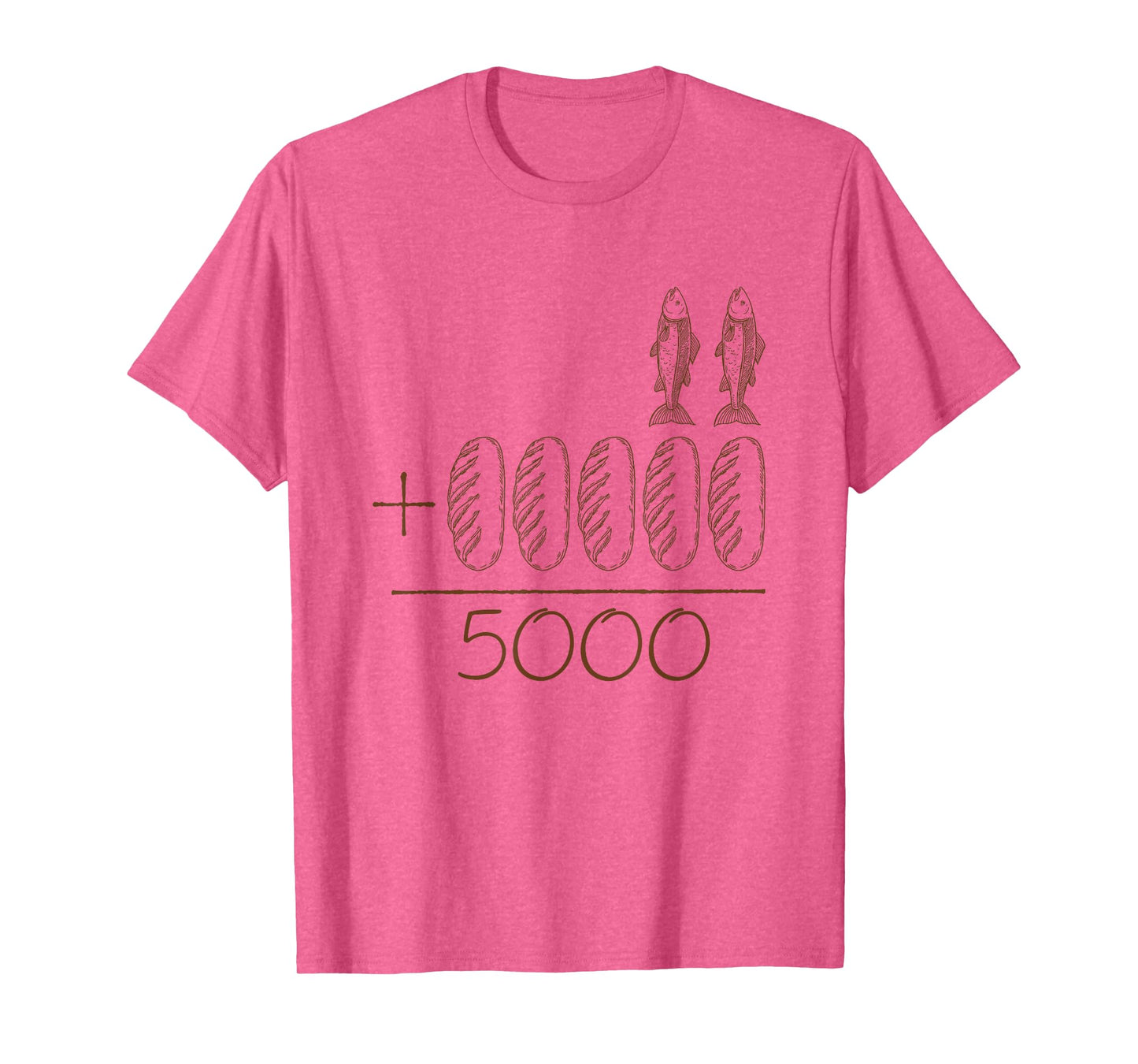 2 Fishes 5 Breads Jesus Feeding The 5000 Christian Bible T-Shirt