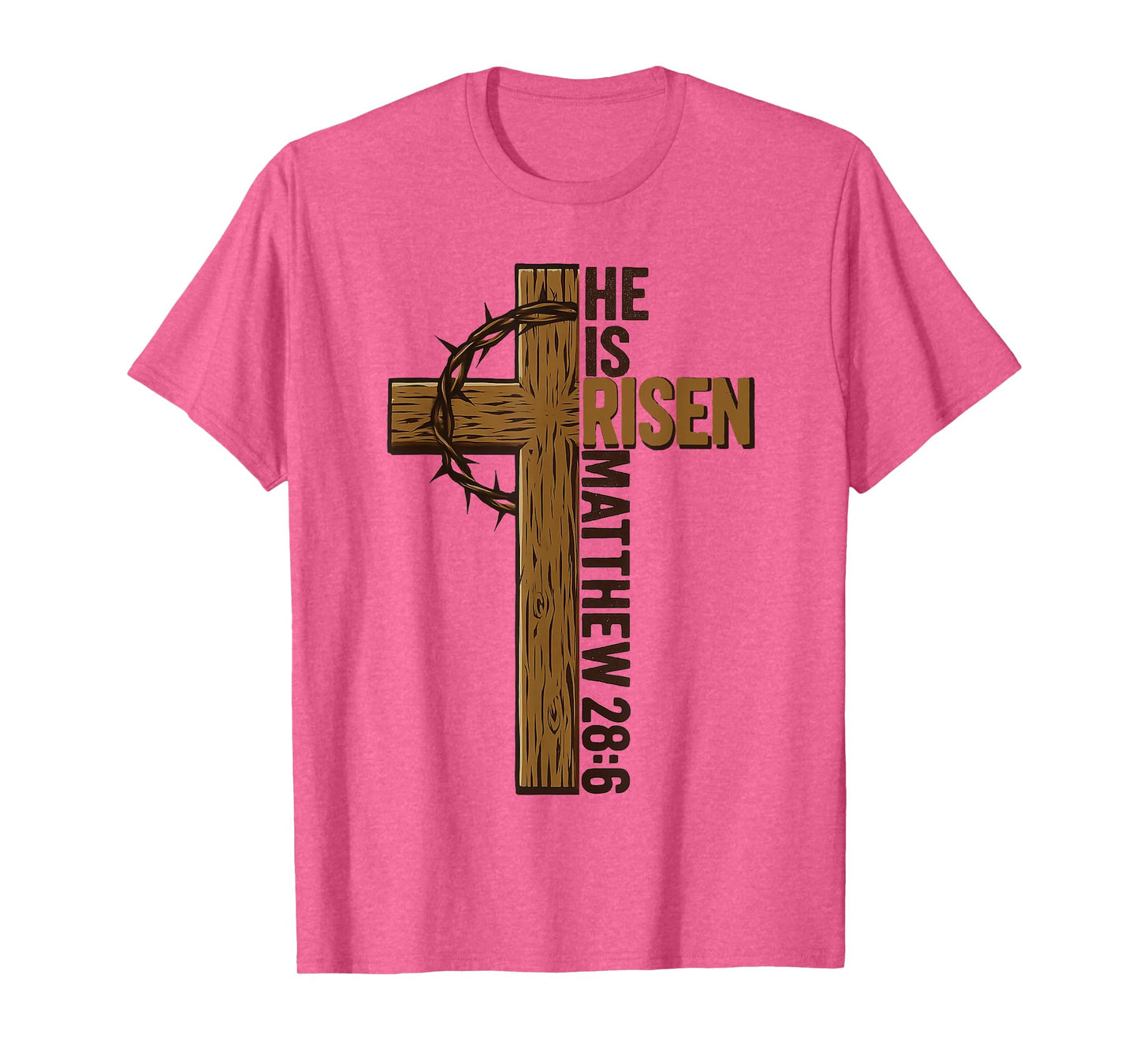He Is Risen Easter Cross Christian Design family squad T-Shirt